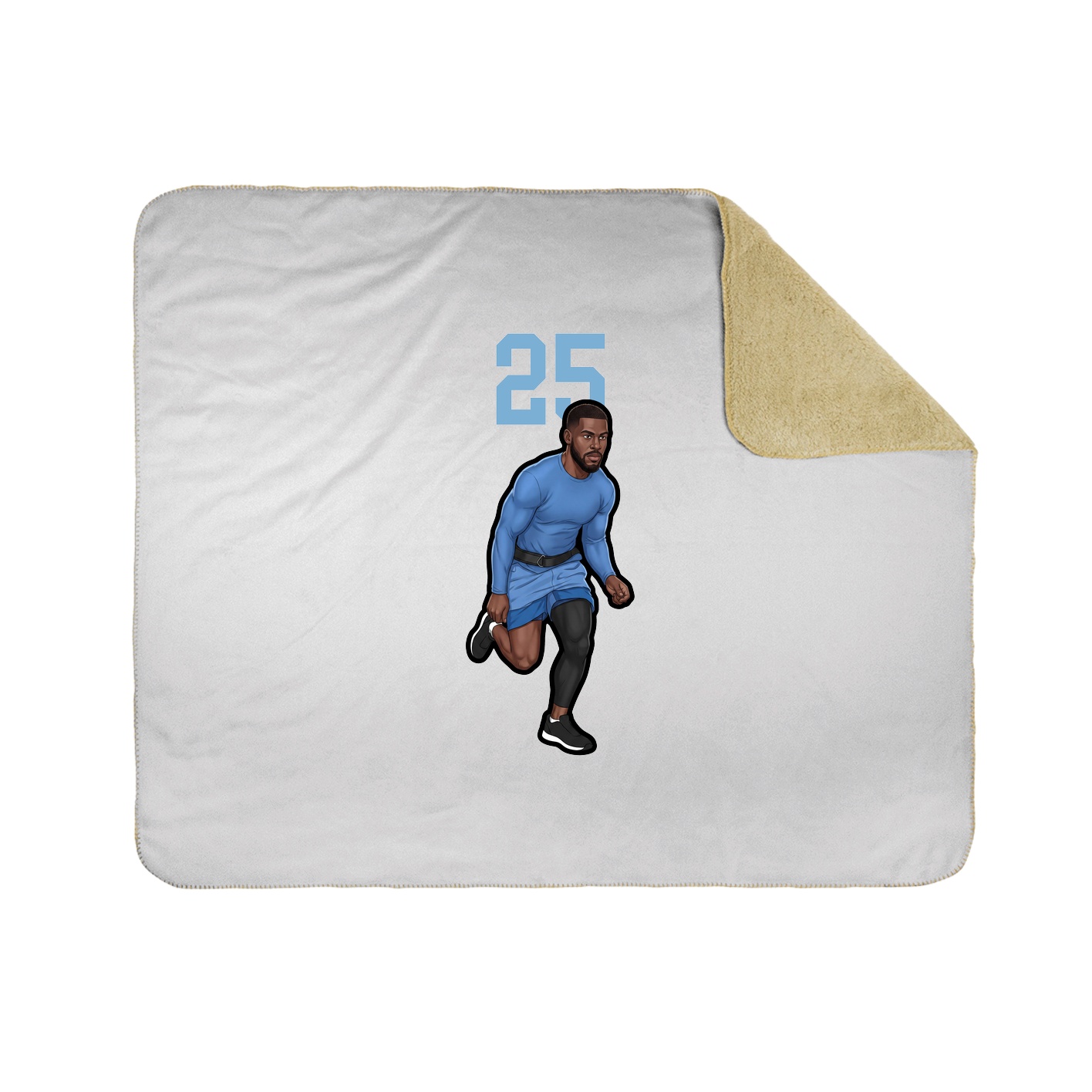 Throw Blanket — Number Top in White