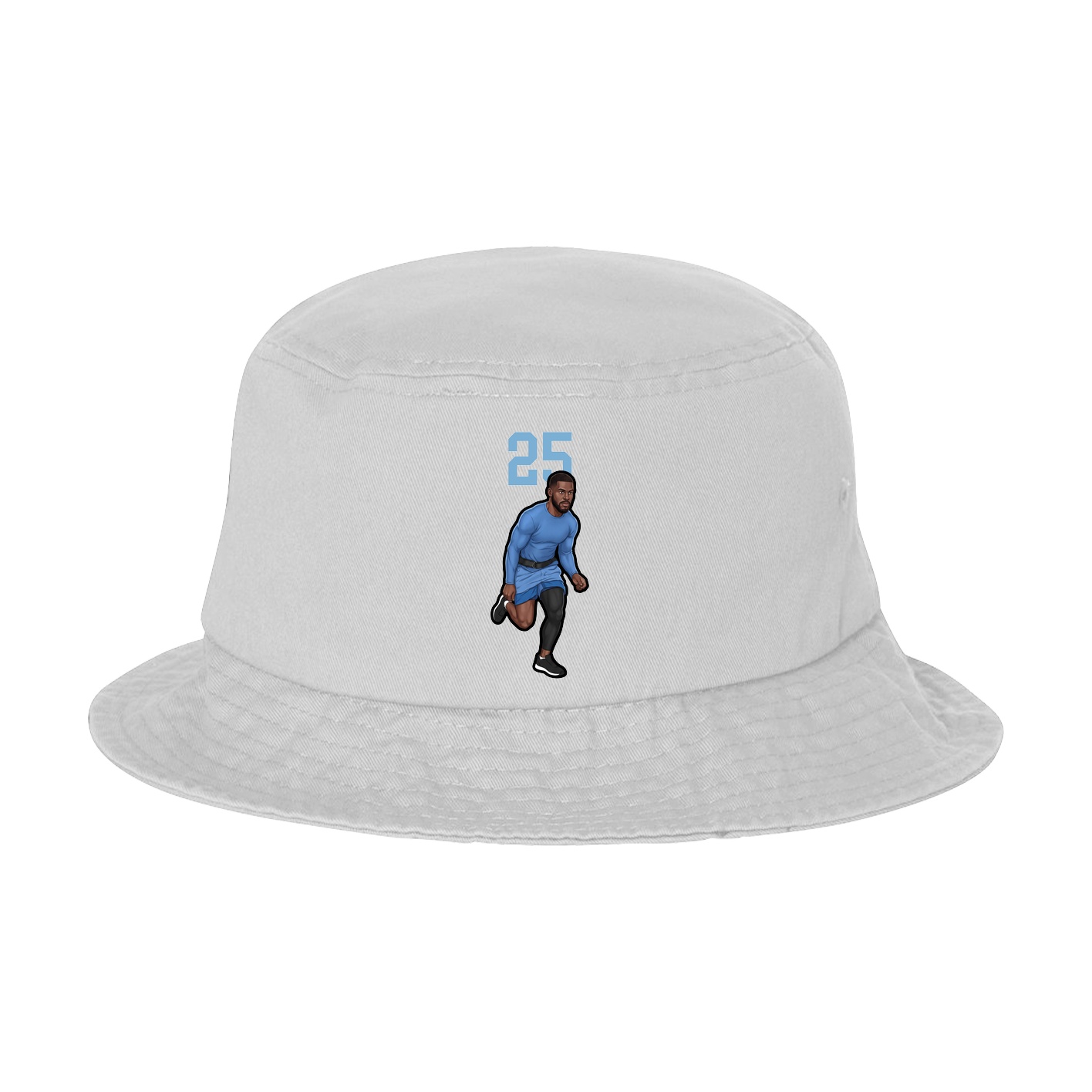 Bucket Cap — Number Top in White
