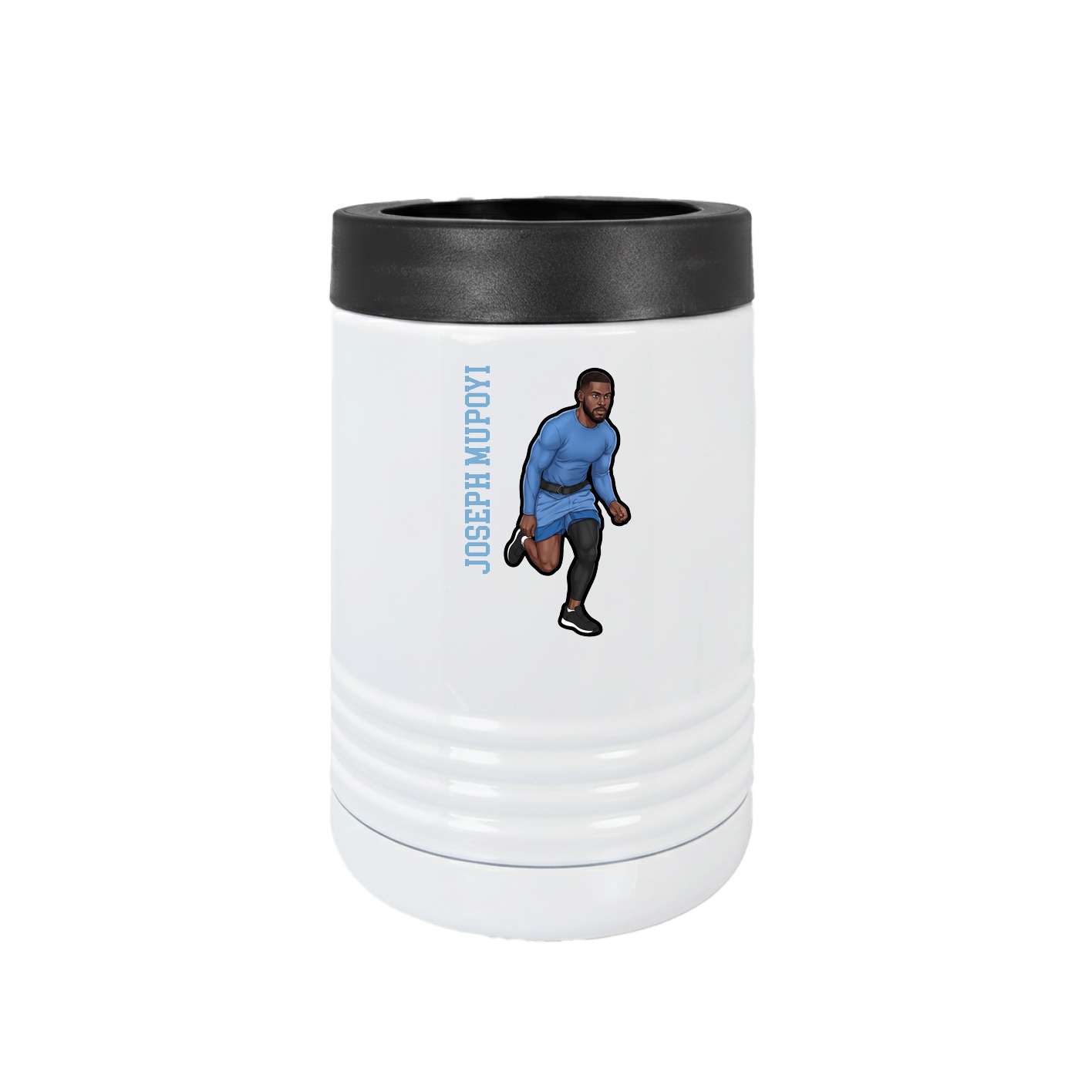 Beverage Holder — Name Vertical in White