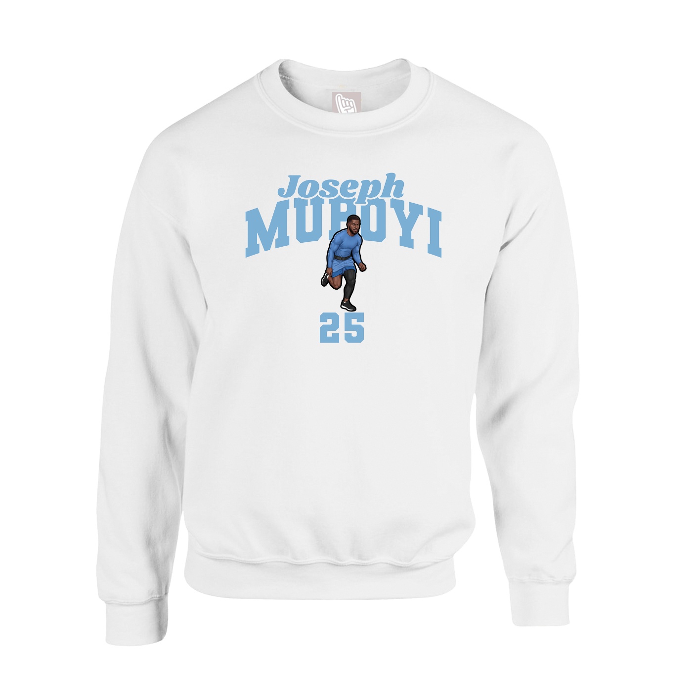 Fleece Crew — Signature Arch in White