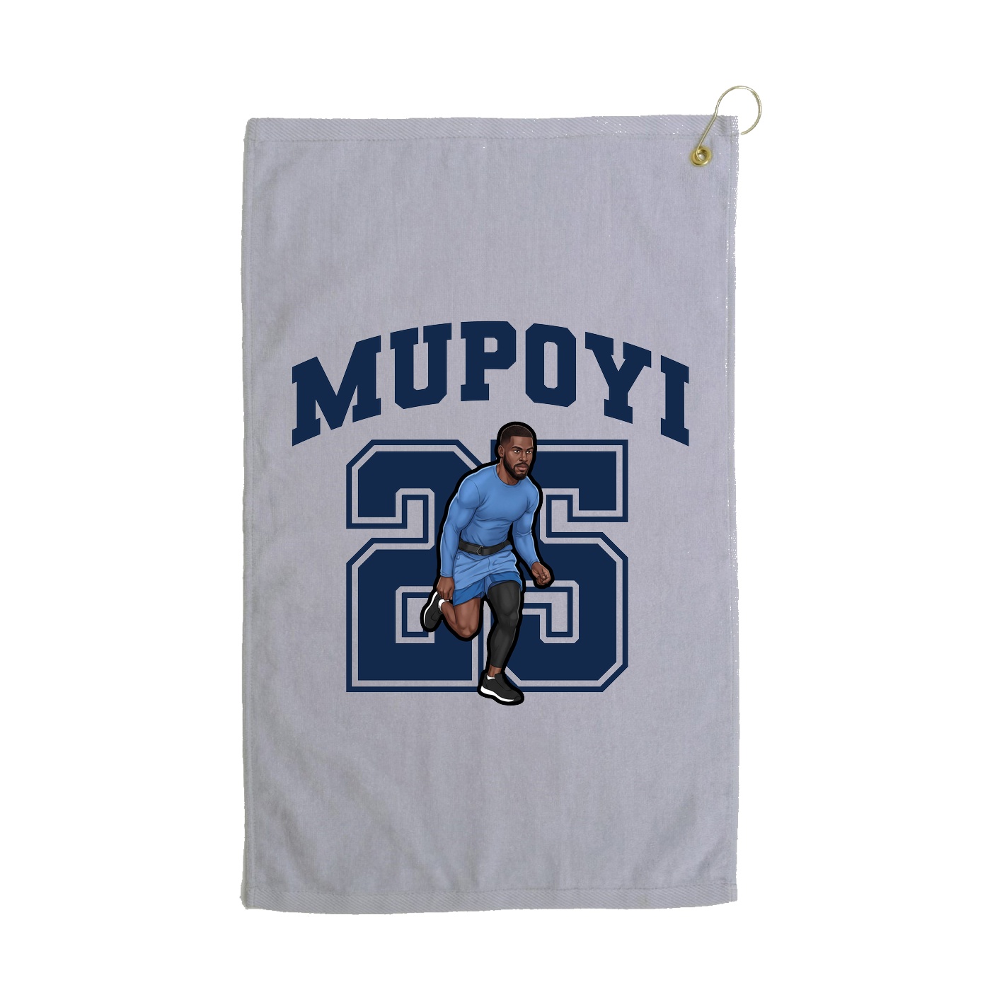 Golf Towel — Number in Grey