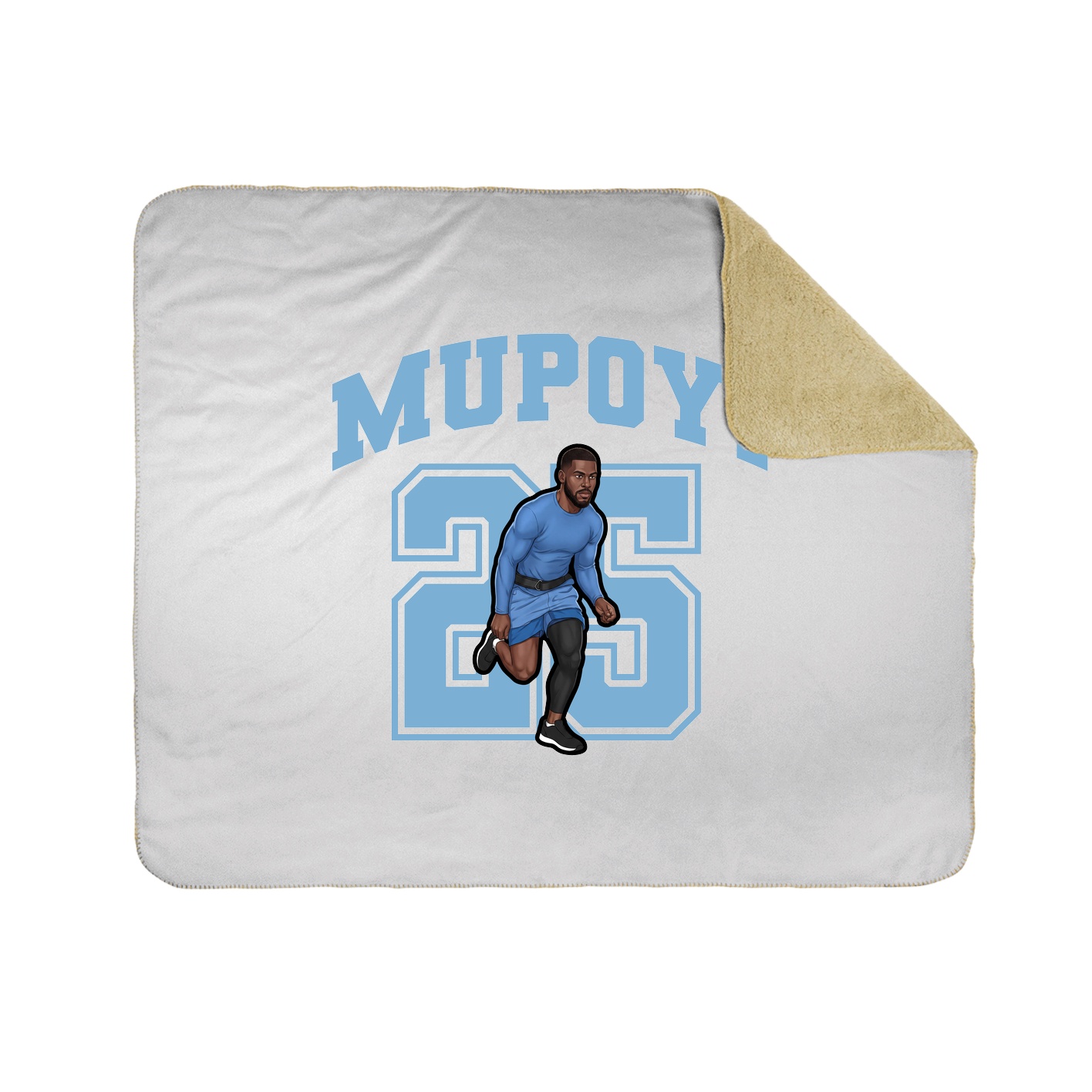 Throw Blanket — Number in White
