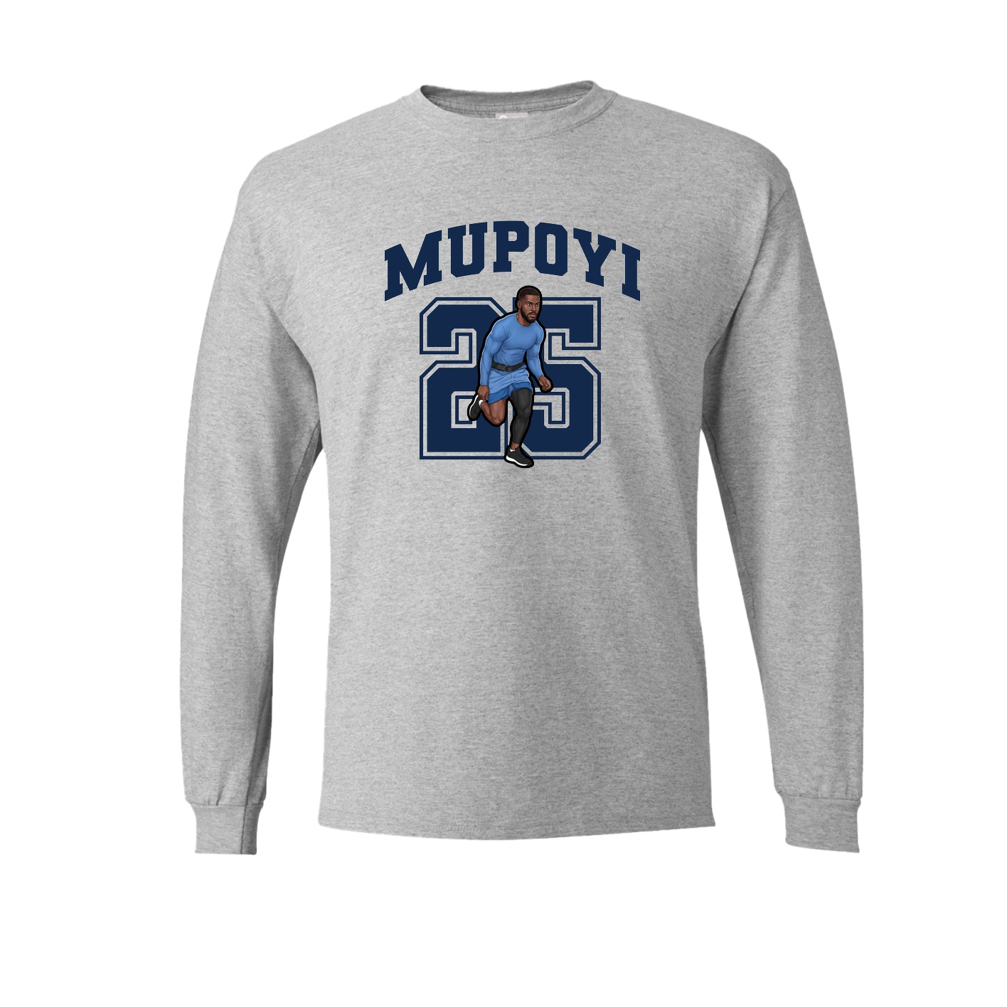 Long Sleeve Tee — Number in Grey