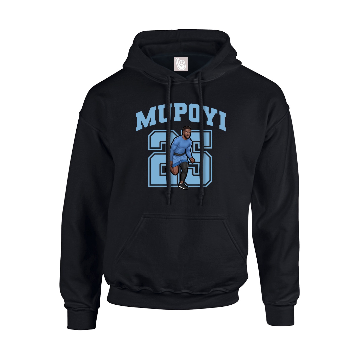 Youth Hoodie — Number in Black