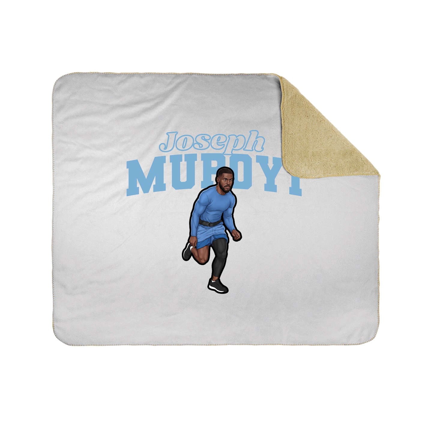 Throw Blanket — Name Arch in White