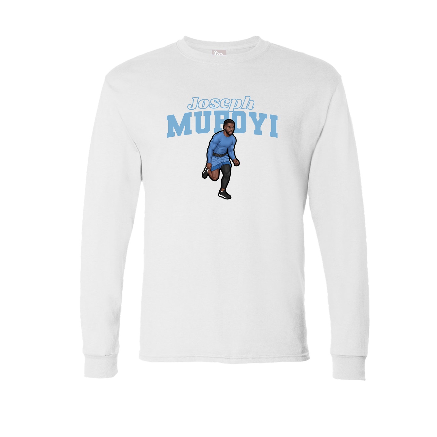 Long Sleeve Tee — Name Arch in White
