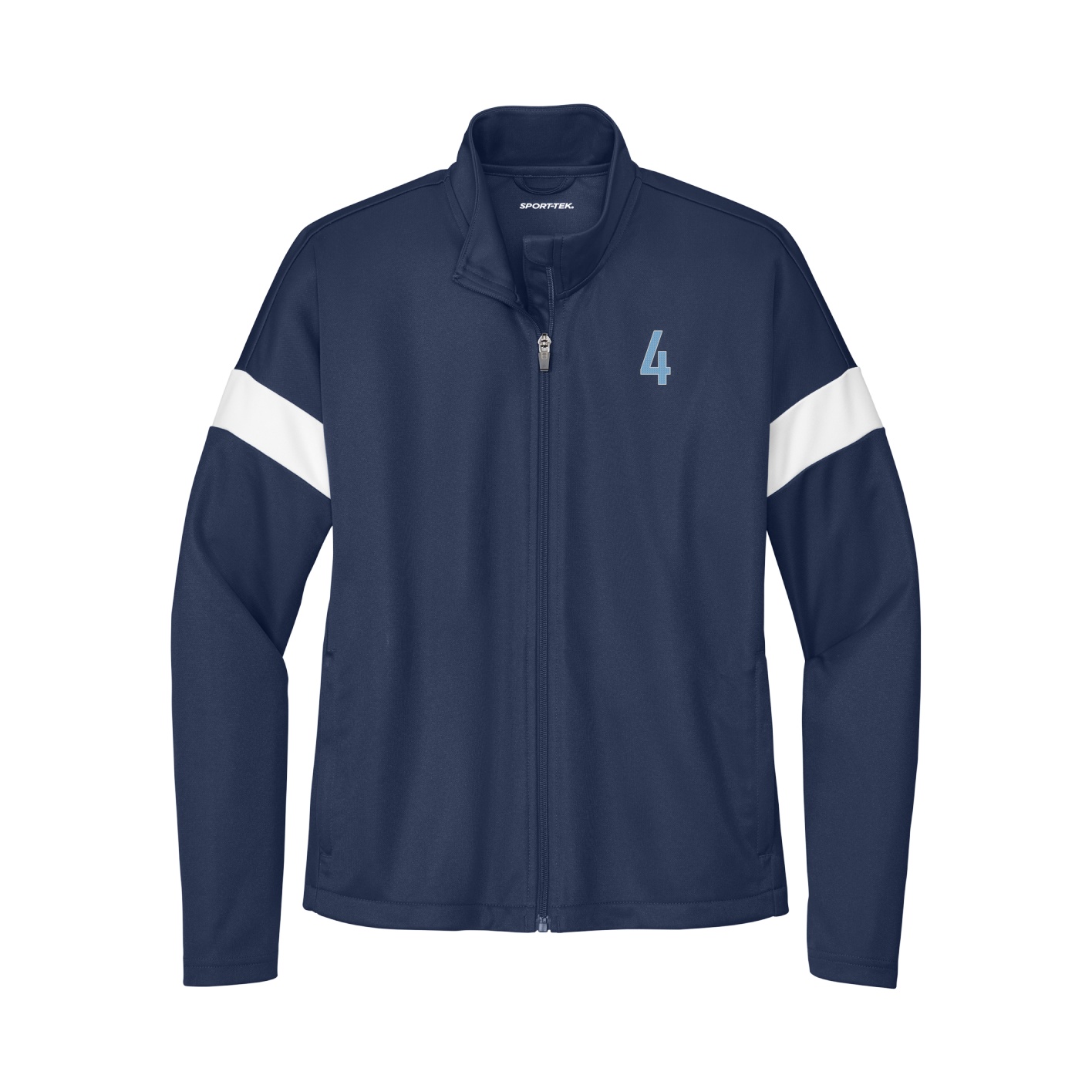 Womens Team Travel Full-Zip Jacket — Front Shirsy in Navy/White