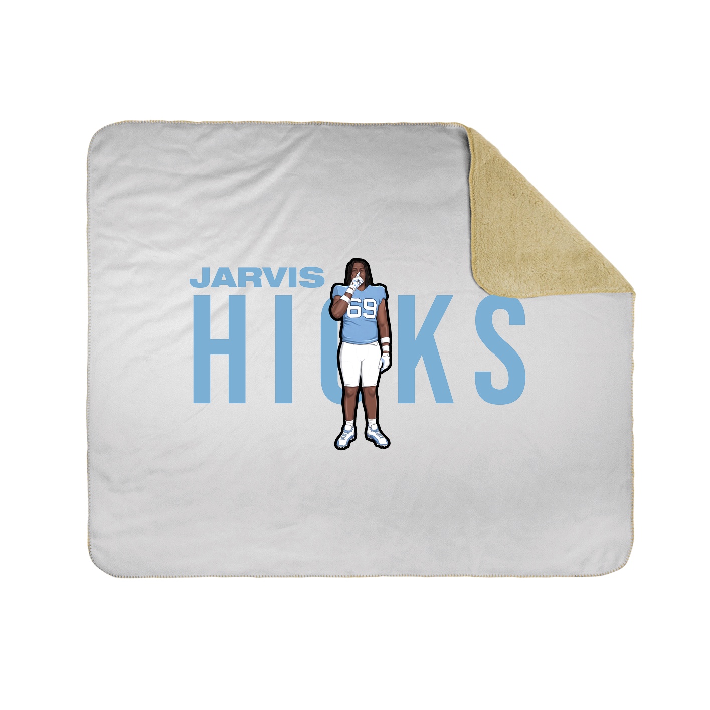 Throw Blanket — Player Name in White