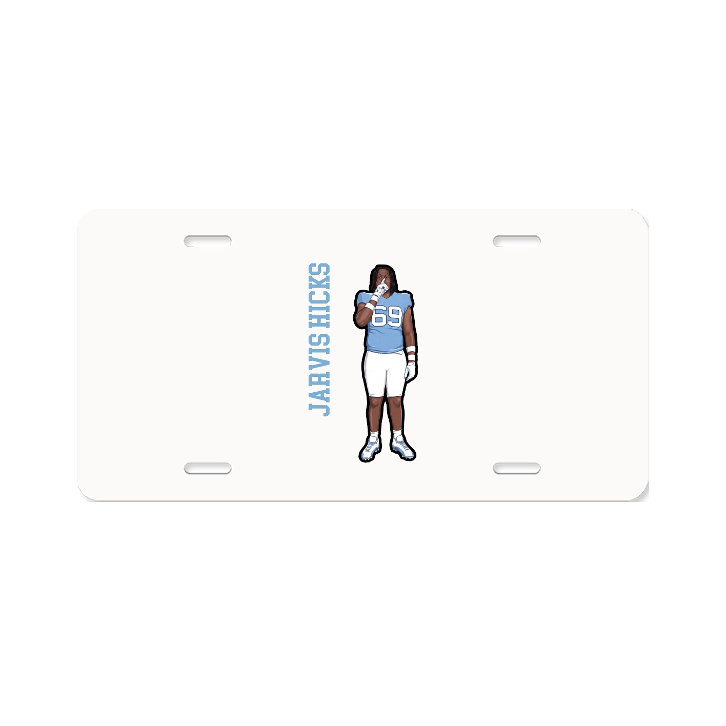 License Plate — Name Vertical in Classic