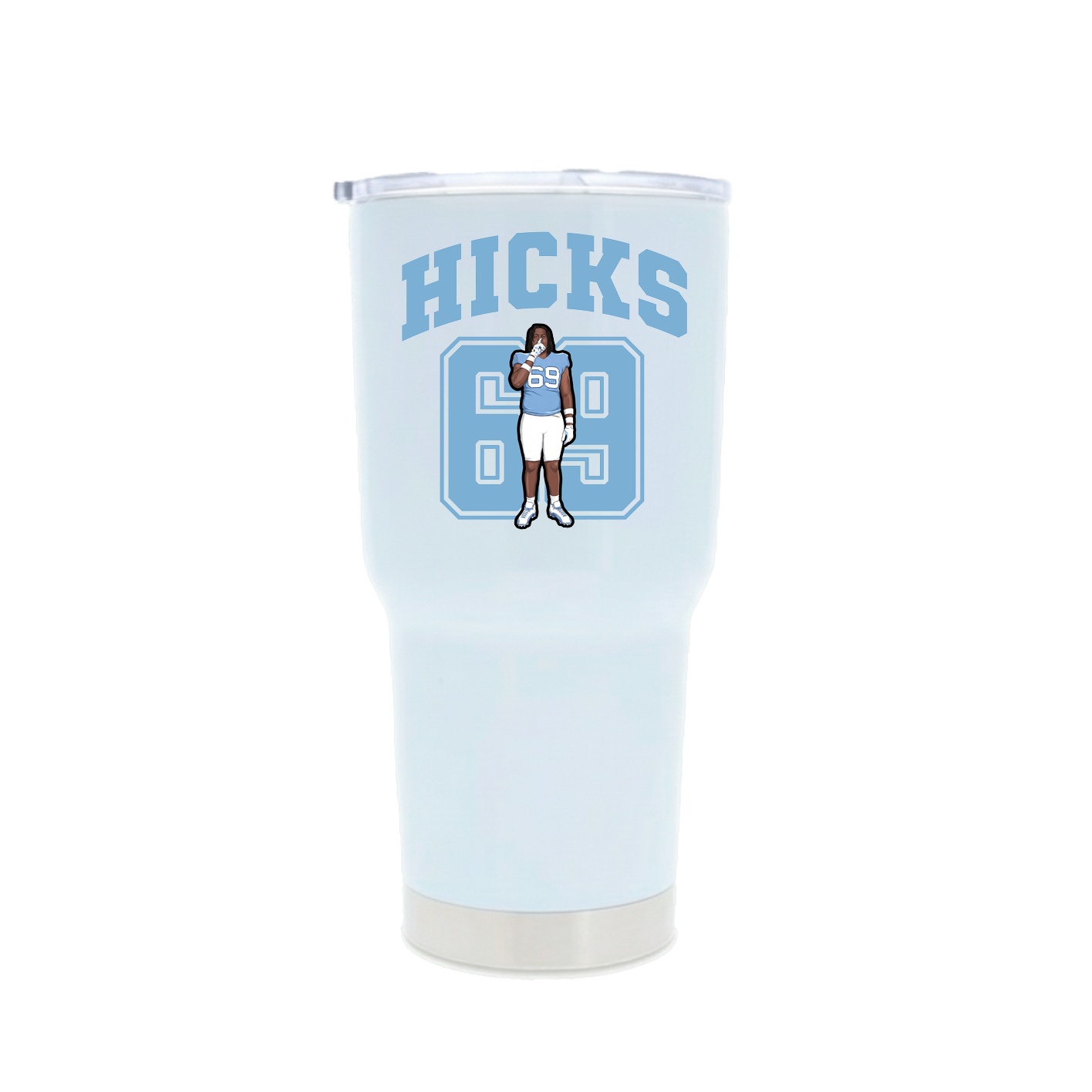 30oz Stainless Steel Tumbler — Number in White
