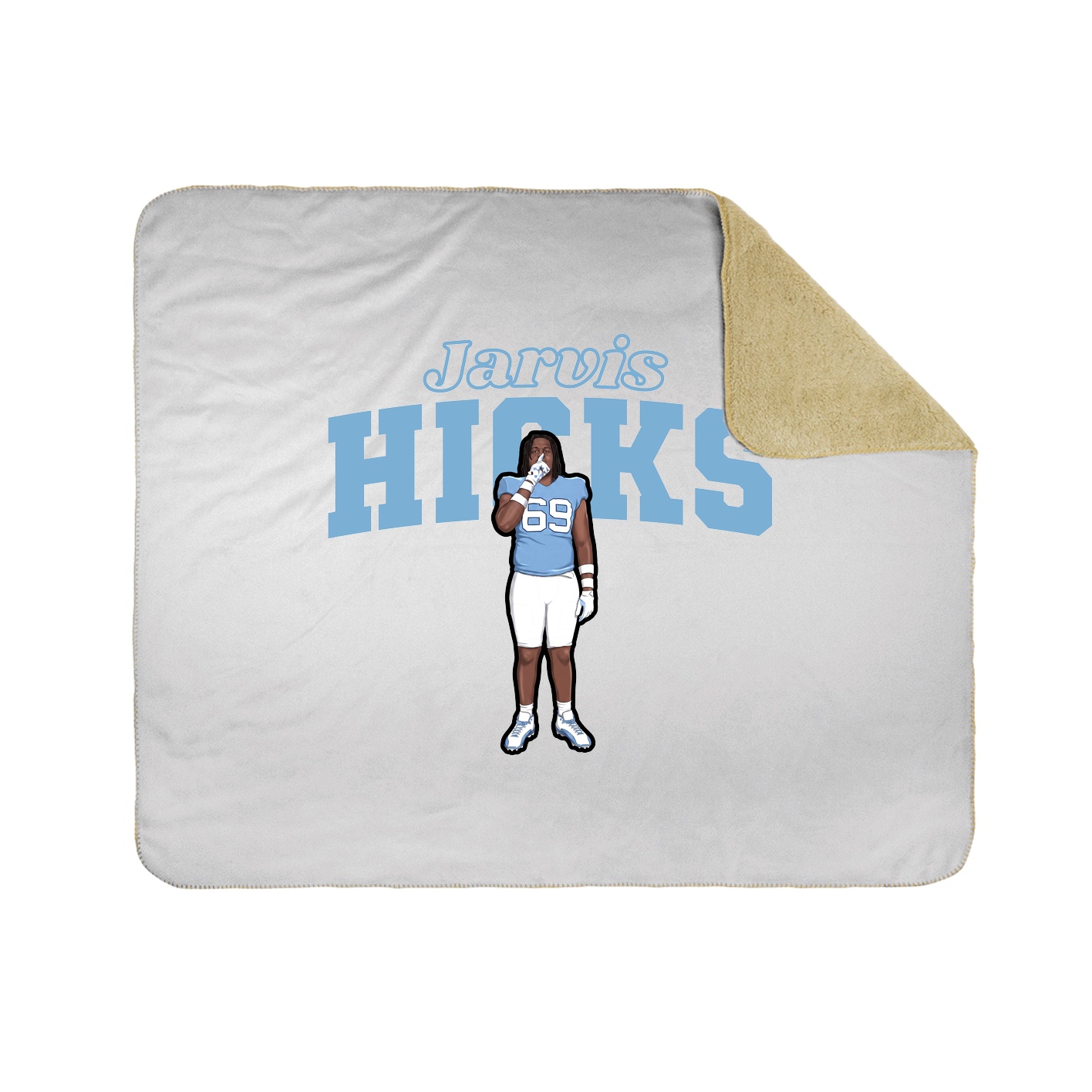 Throw Blanket — Name Arch in White