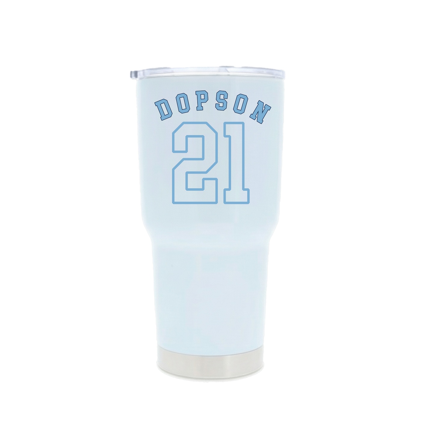 30oz Stainless Steel Tumbler — Shirsey Arch in White