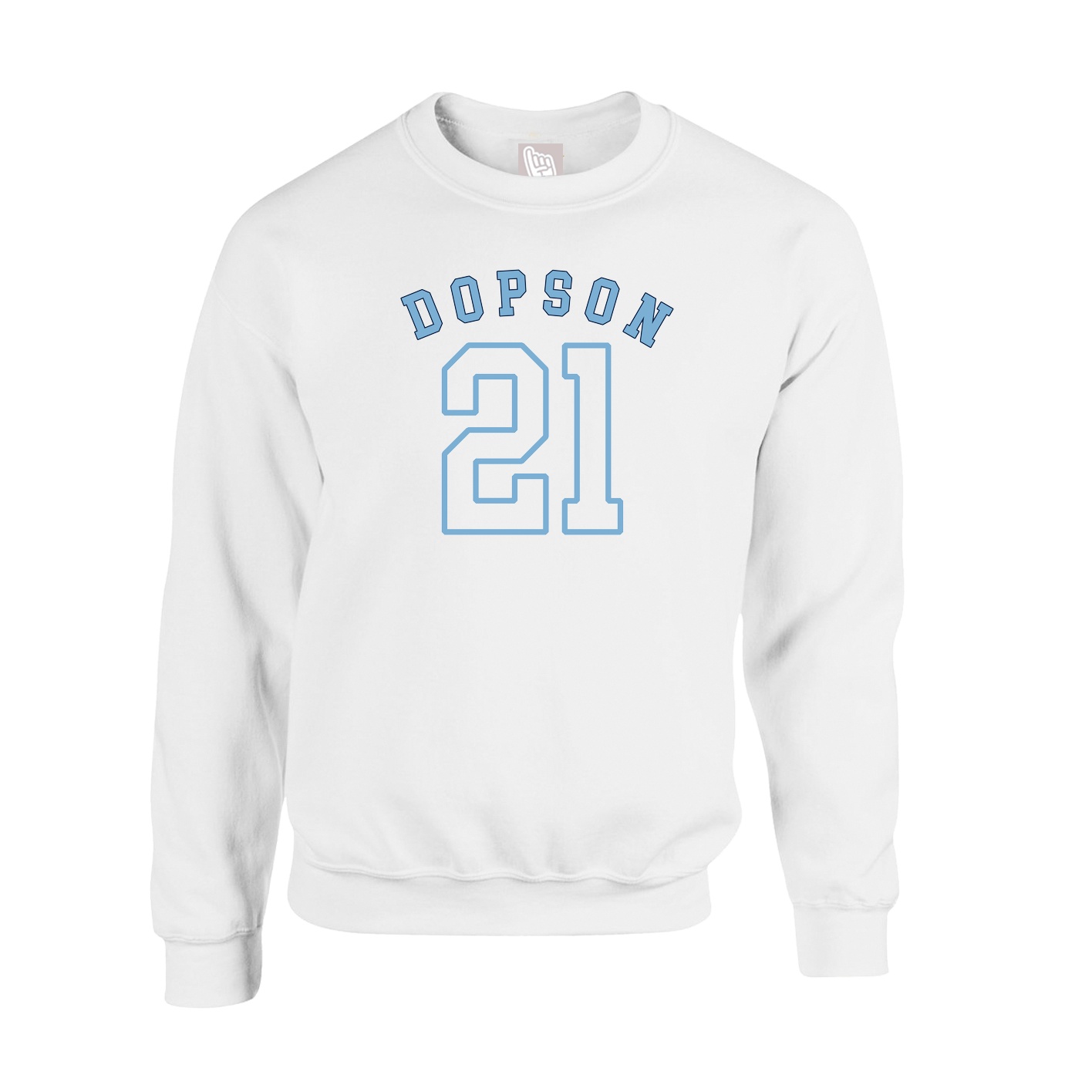Fleece Crew — Shirsey Arch in White