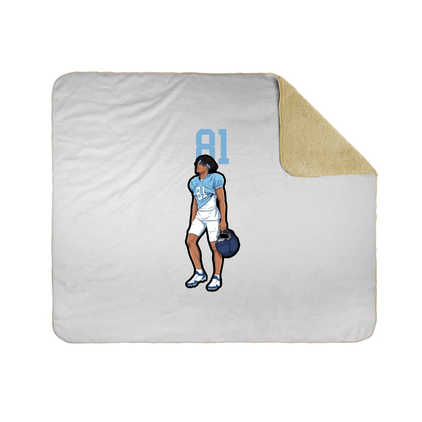 Throw Blanket — Number Top in White