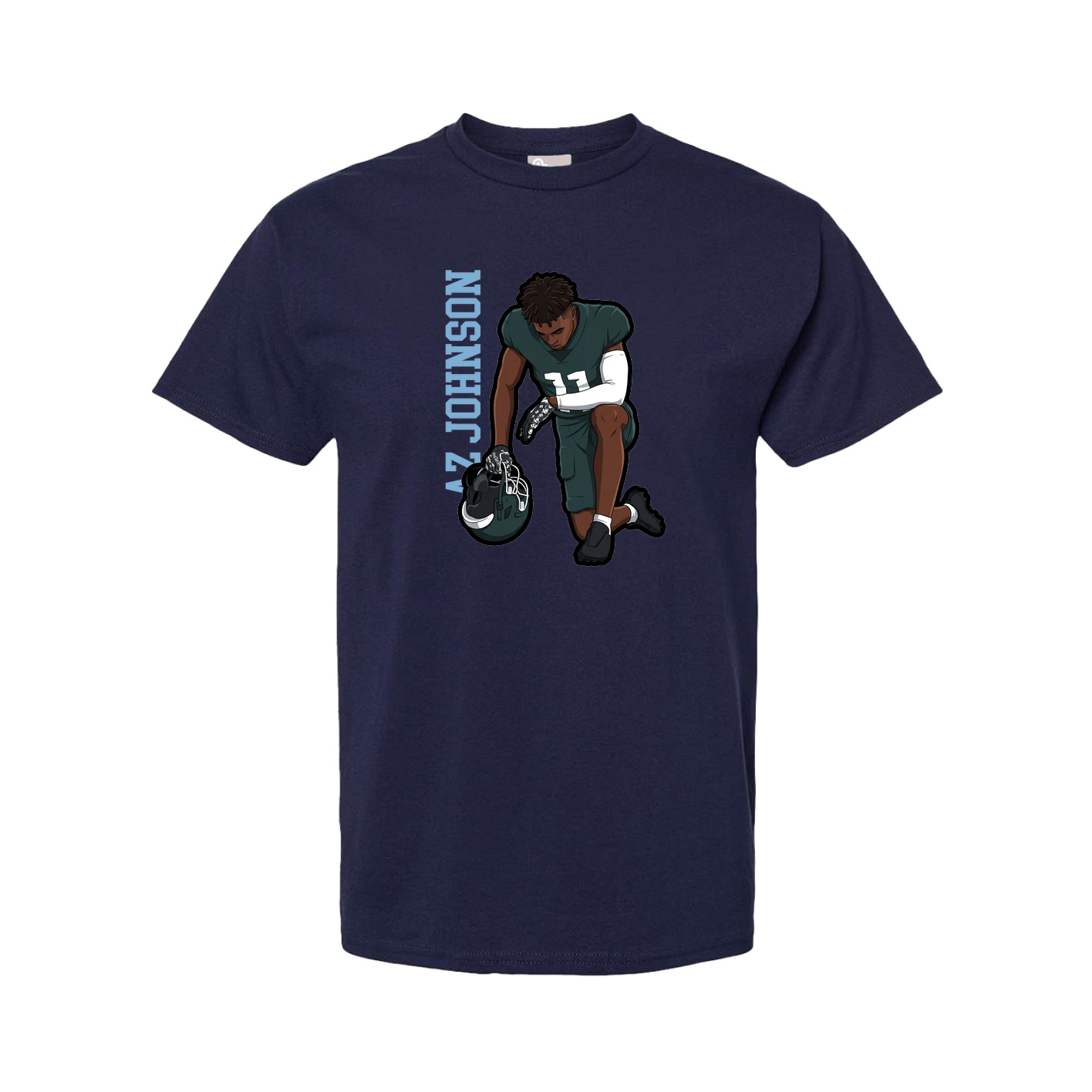 Tee — Name Vertical in Navy