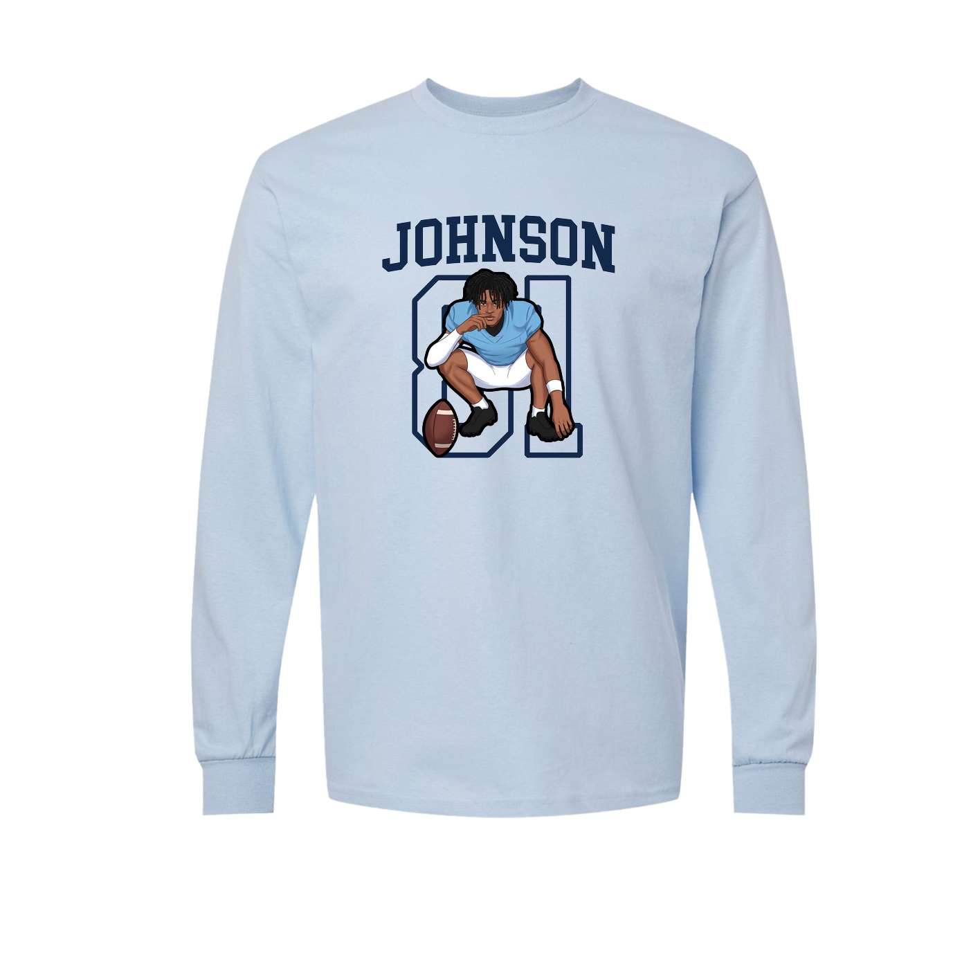 Long Sleeve Tee — Shirsey in Light Blue