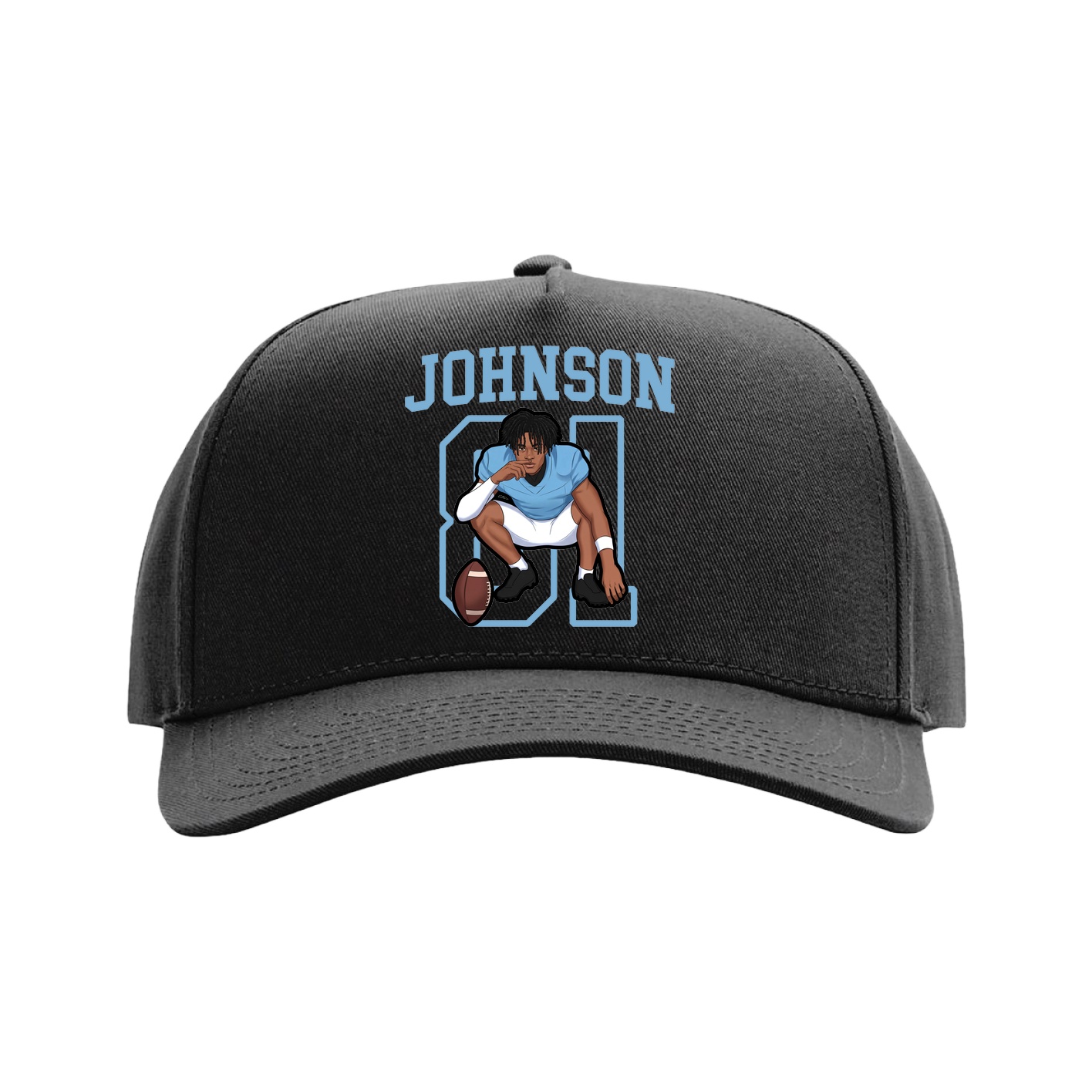 Full Fabric Five-Panel Champ Cap — Shirsey in Black