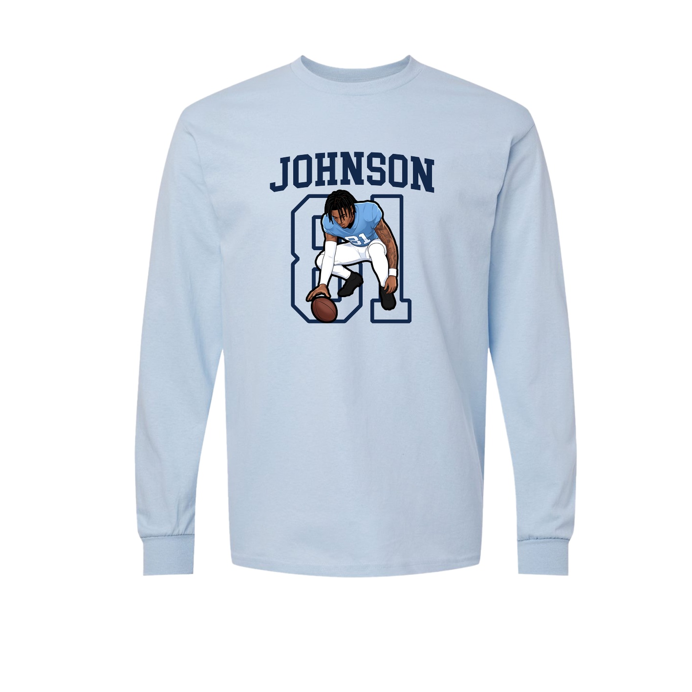 Long Sleeve Tee — Shirsey in Light Blue