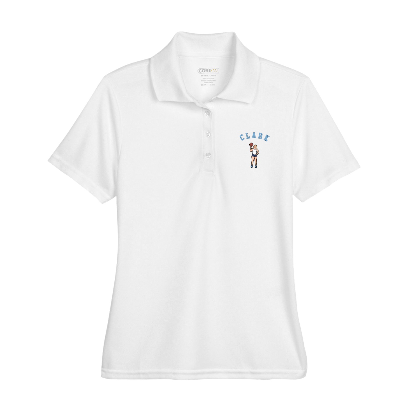 Womens Performance Polo — Shirsey Arch in White