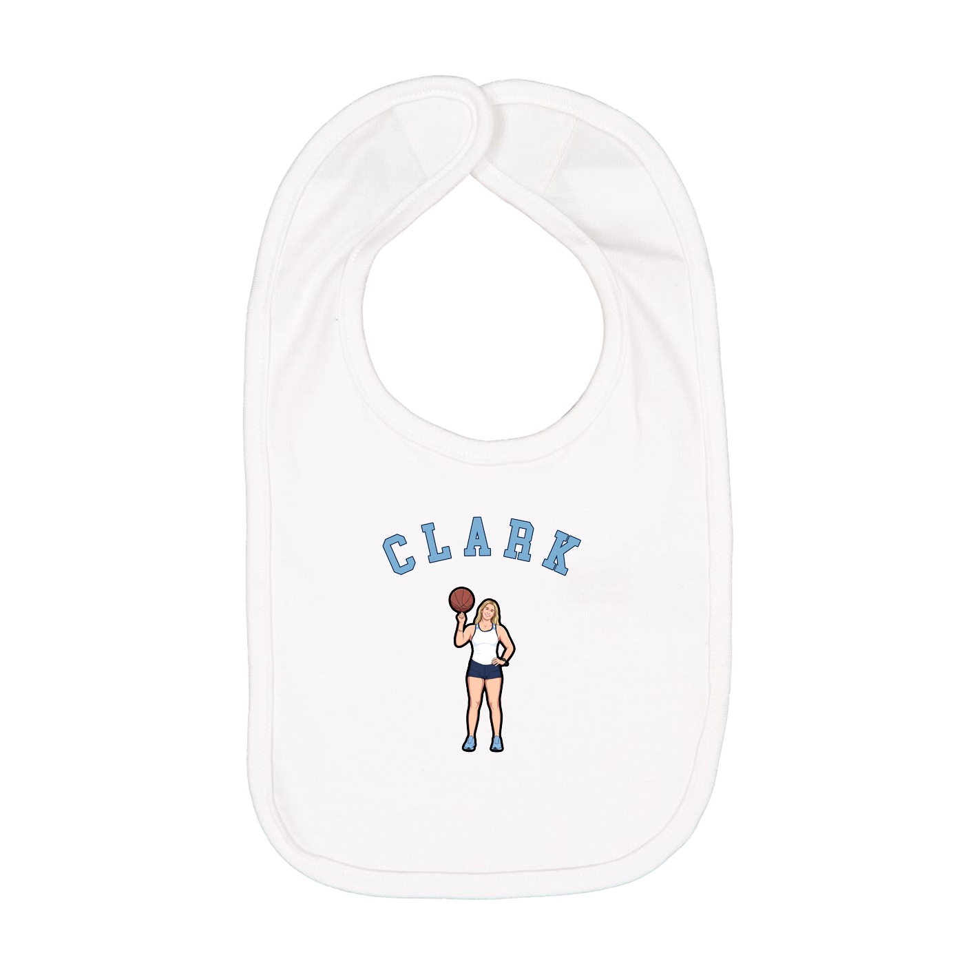 Infant Bib — Shirsey Arch in White