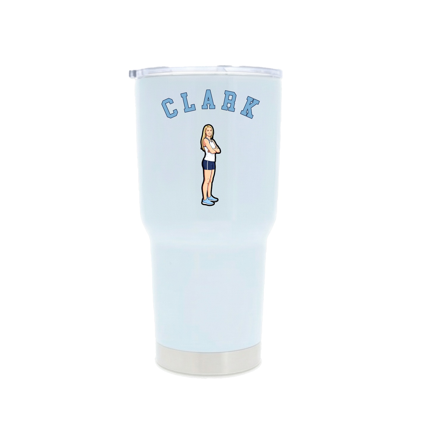 30oz Stainless Steel Tumbler — Shirsey Arch in White