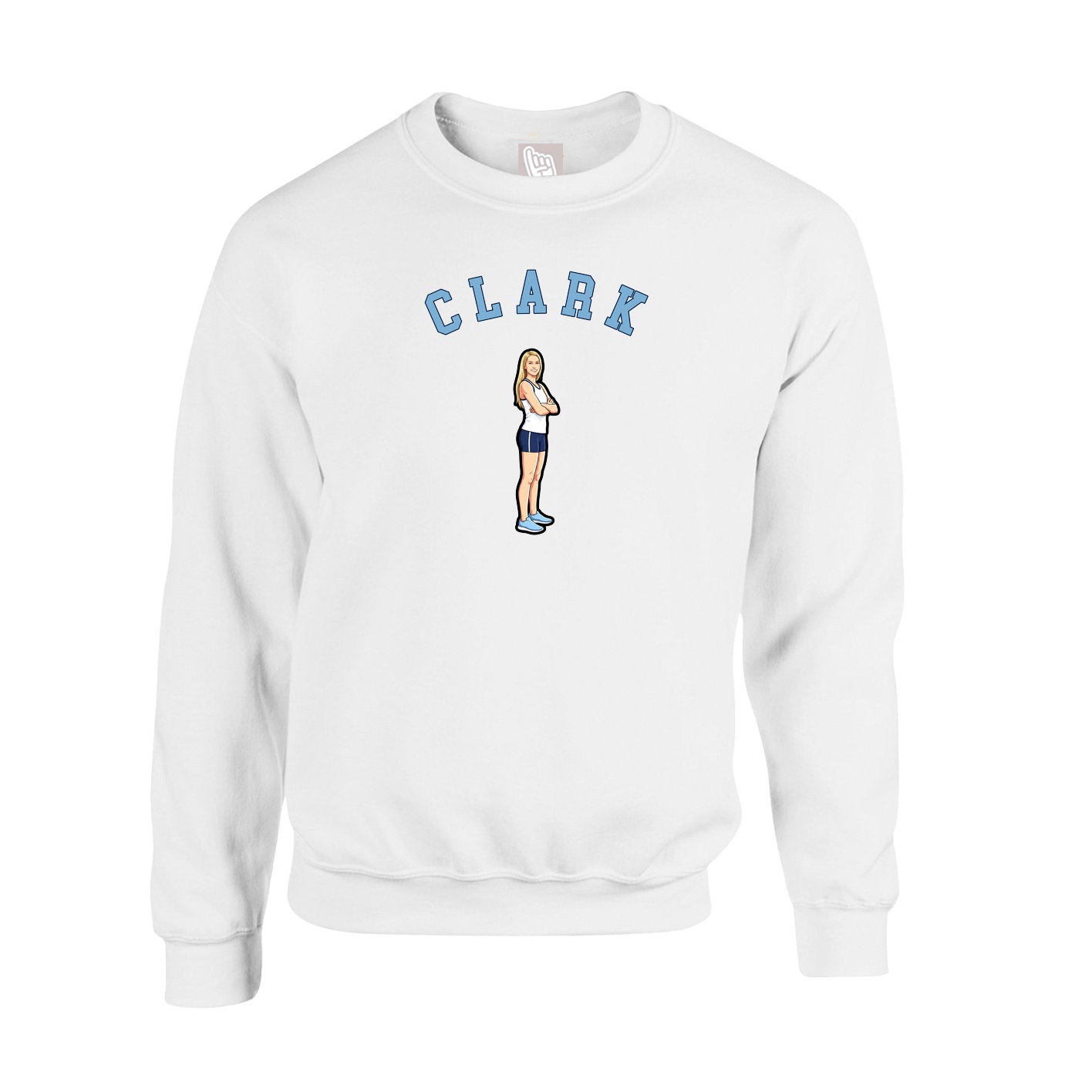 Fleece Crew — Shirsey Arch in White
