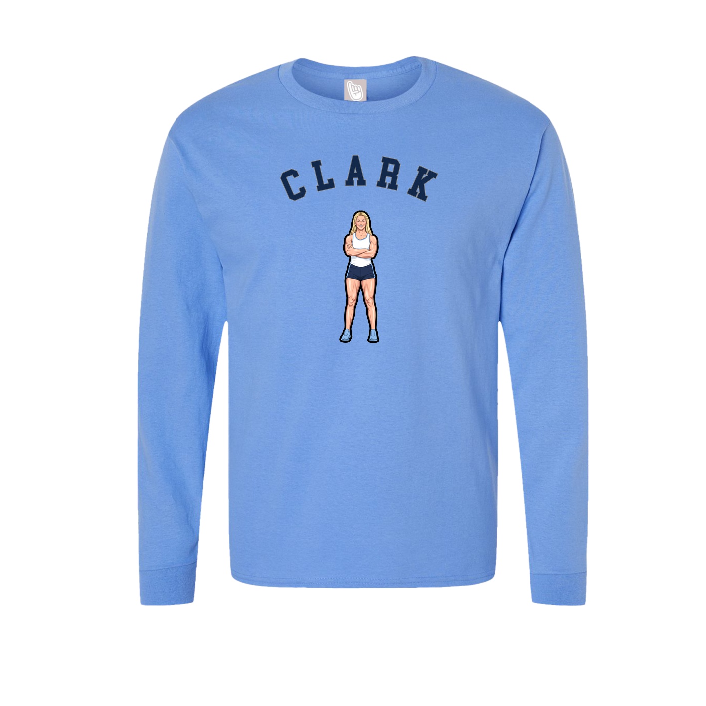 Long Sleeve Tee — Shirsey Arch in Powder Blue
