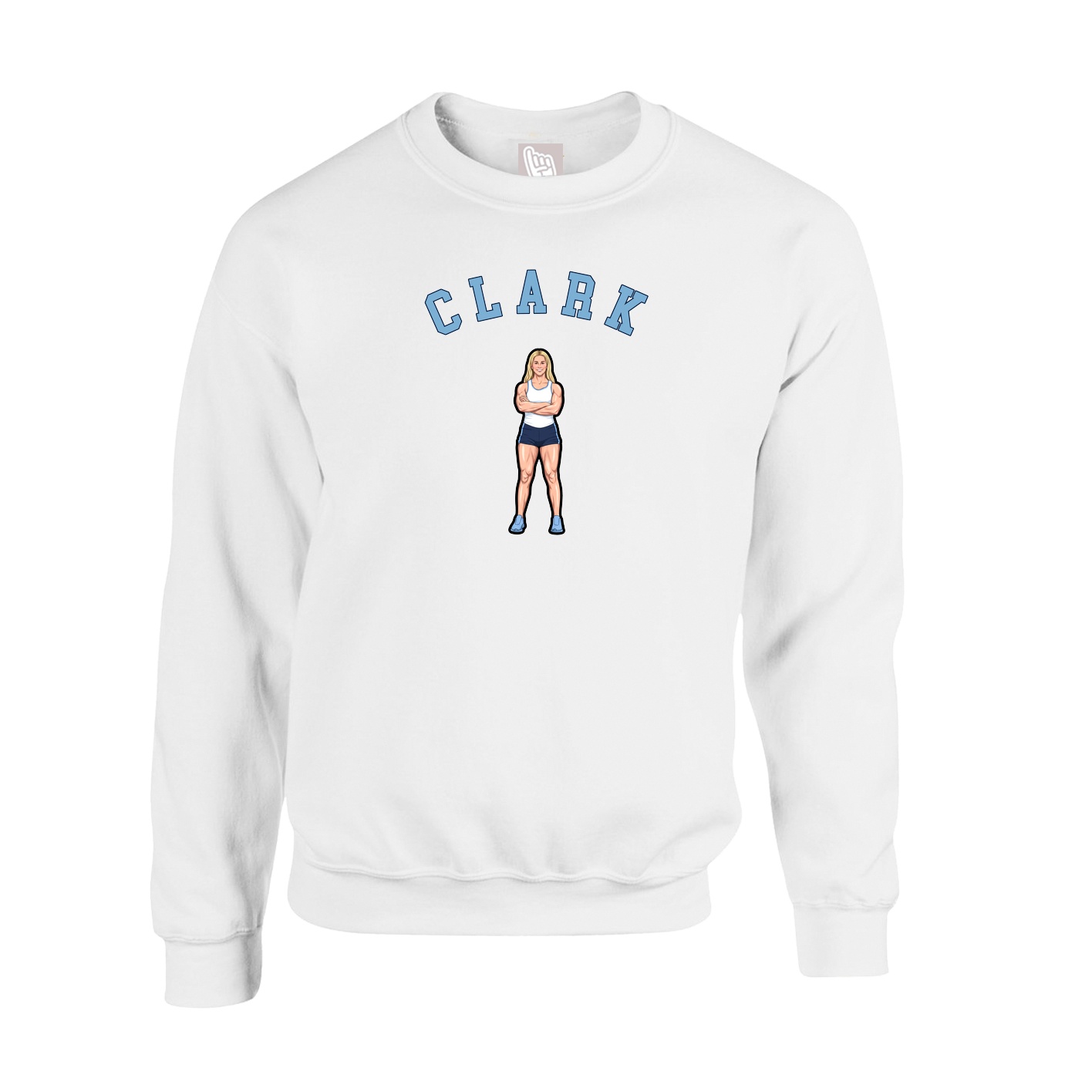 Fleece Crew — Shirsey Arch in White