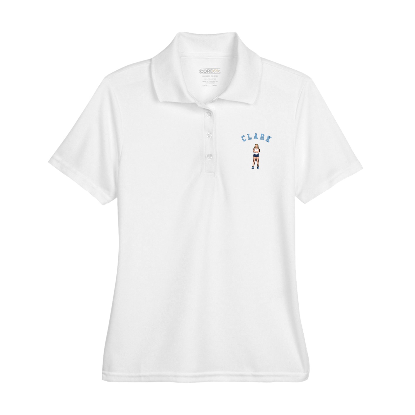 Womens Performance Polo — Shirsey Arch in White