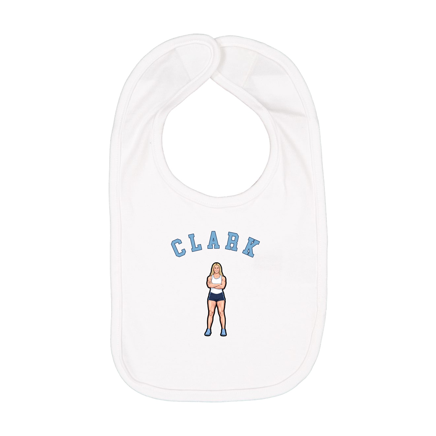 Infant Bib — Shirsey Arch in White
