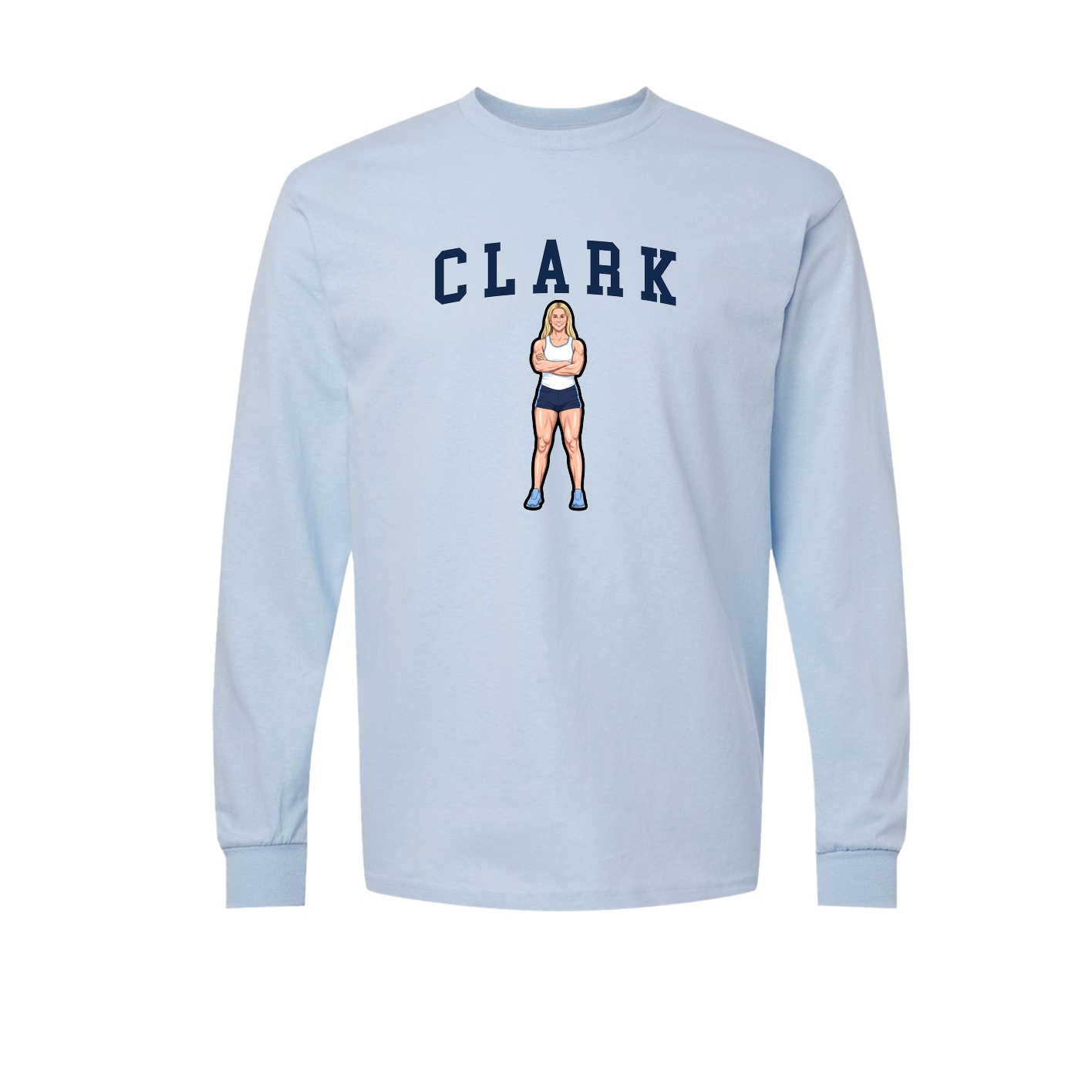 Long Sleeve Tee — Shirsey in Light Blue