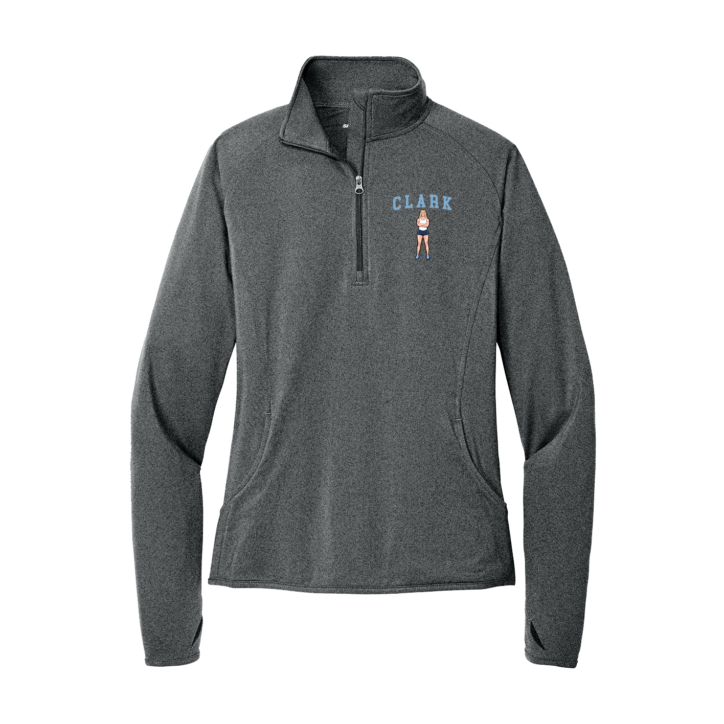 Women's Q-Zip Pullover — Shirsey in Grey