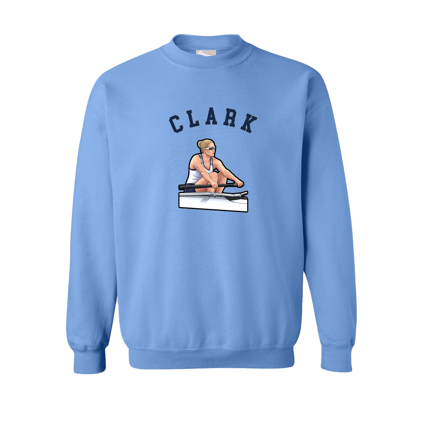 Fleece Crew — Shirsey Arch in Powder Blue