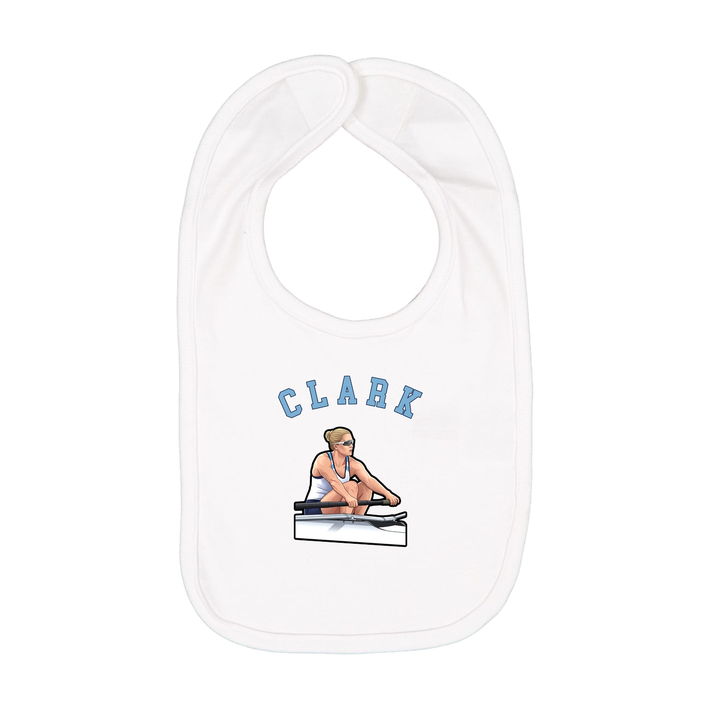 Infant Bib — Shirsey Arch in White