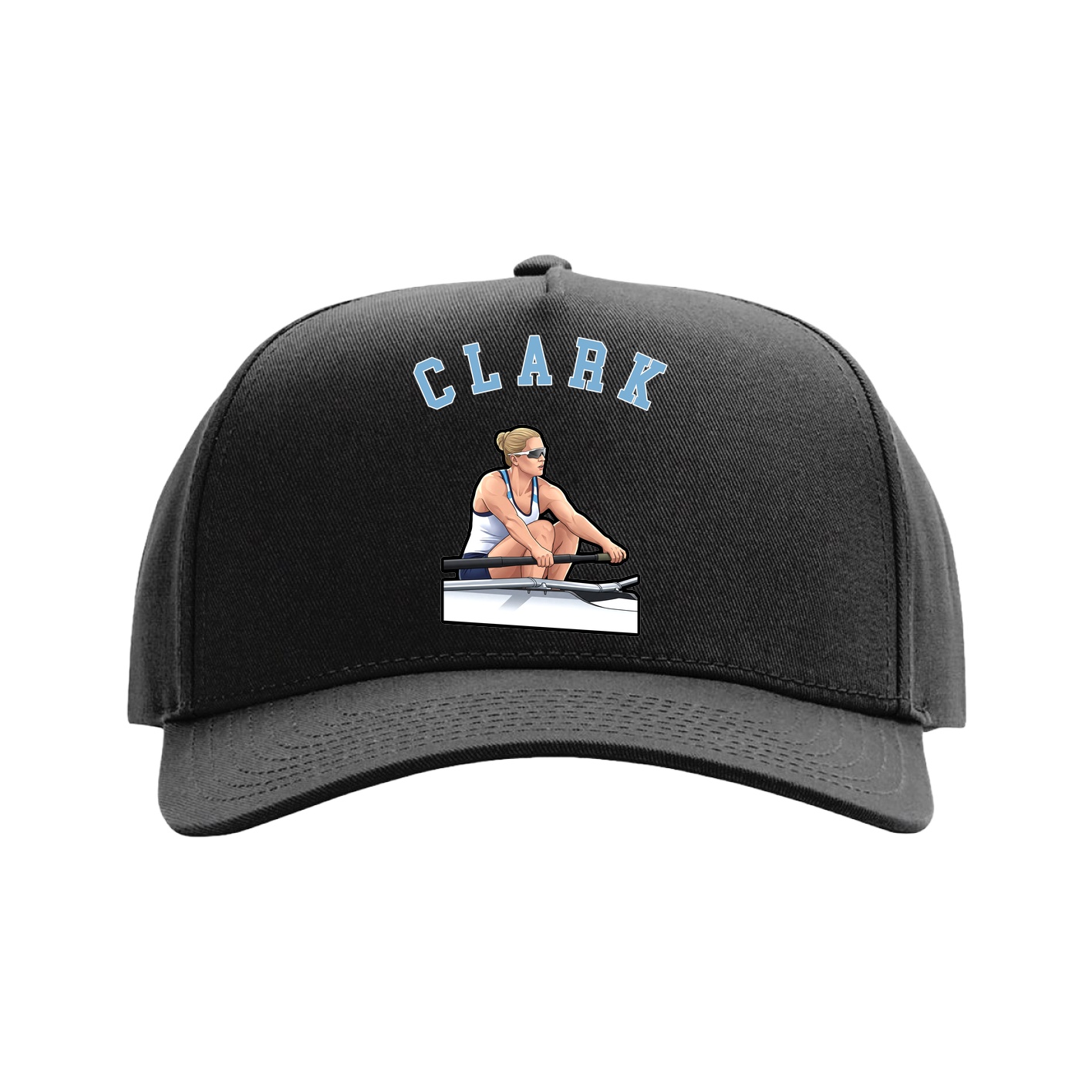 Full Fabric Five-Panel Champ Cap — Shirsey Arch in Black
