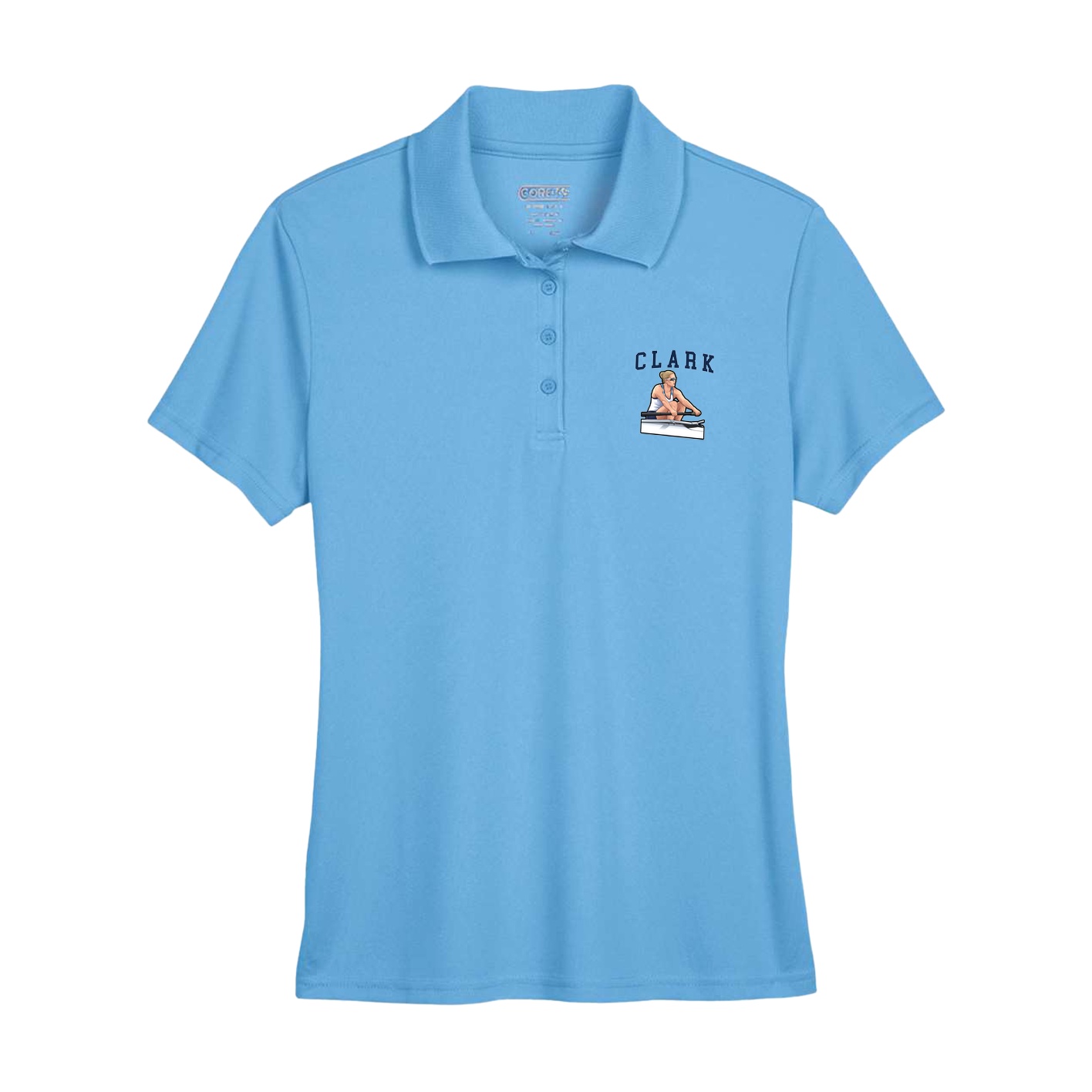 Womens Performance Polo — Shirsey in Powder Blue