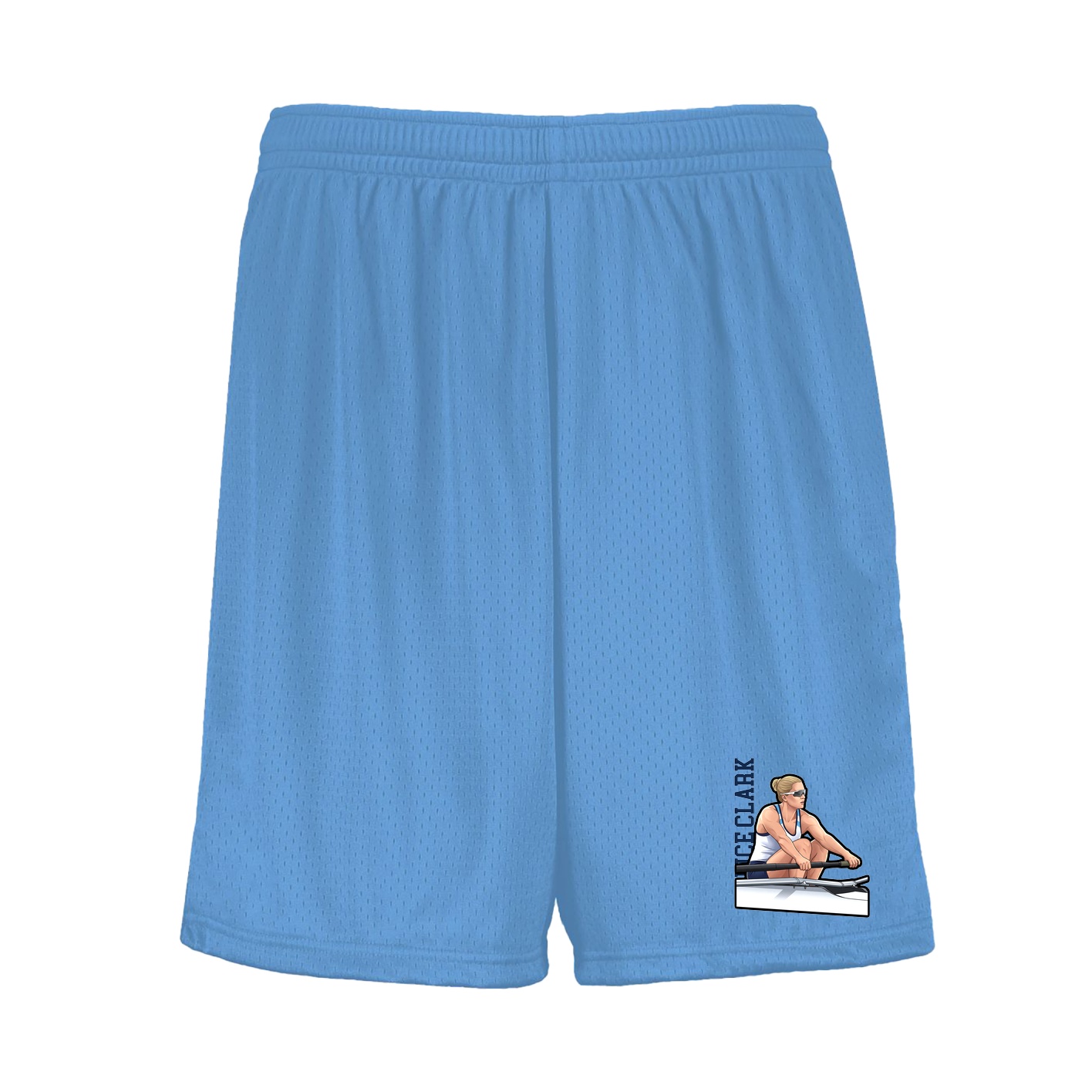 Shorts — Name Vertical in Light Blue