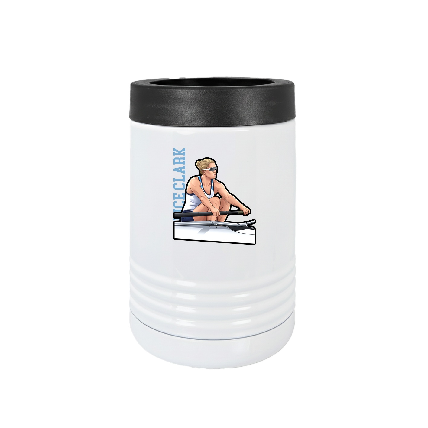Beverage Holder — Name Vertical in White