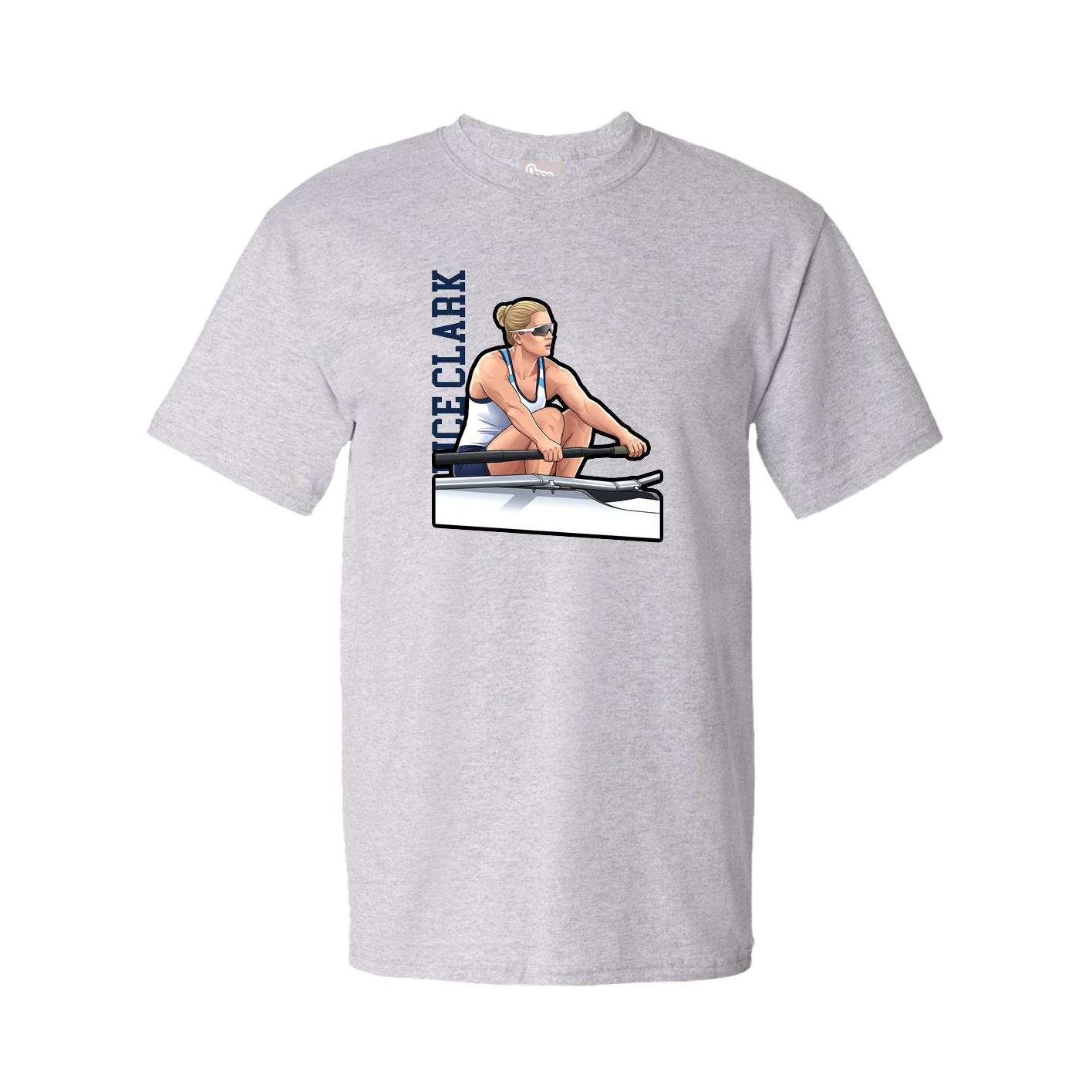 Tee — Name Vertical in Grey