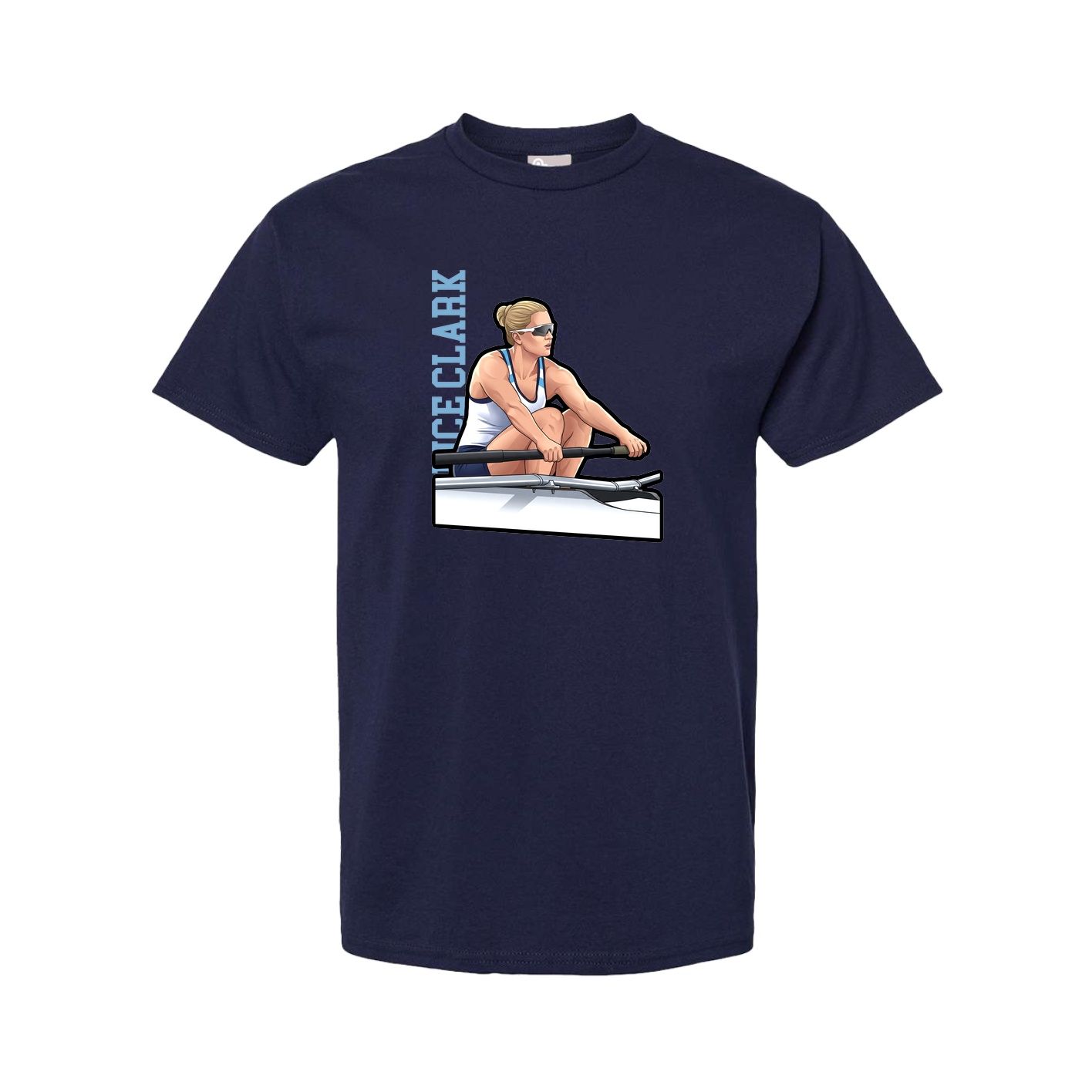 Tee — Name Vertical in Navy