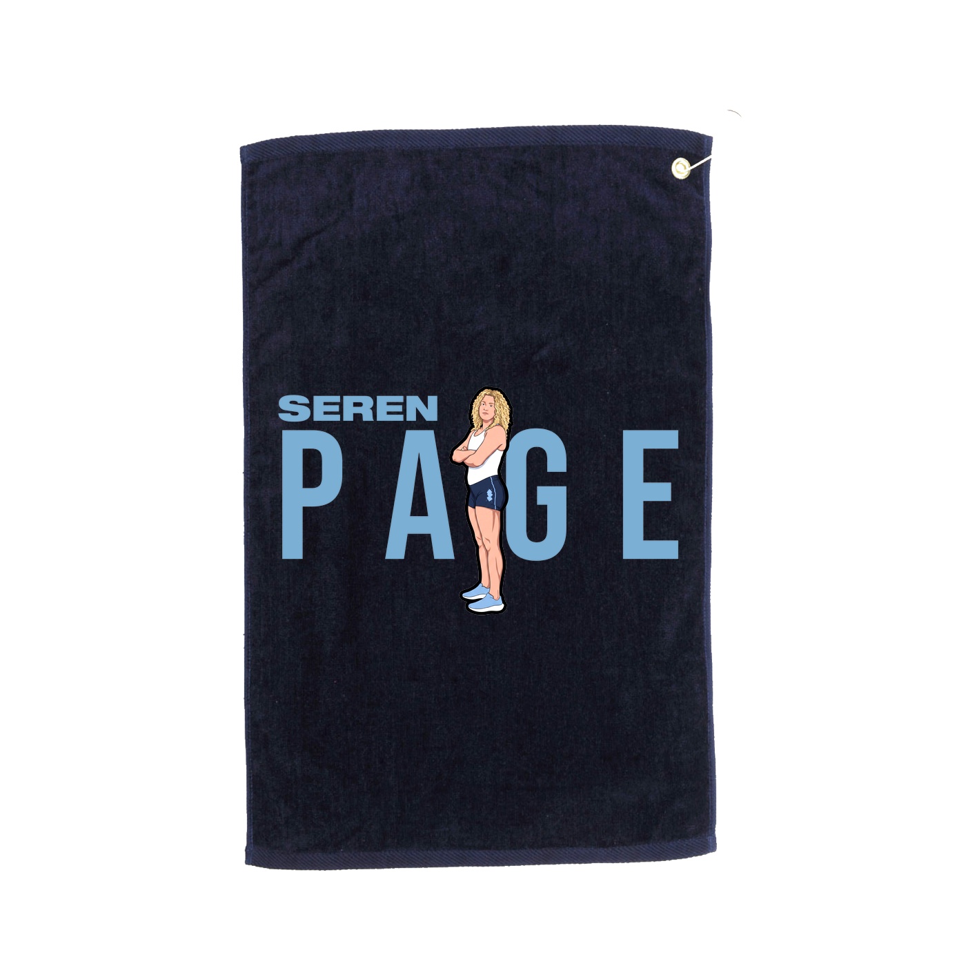 Golf Towel — Player Name in Navy