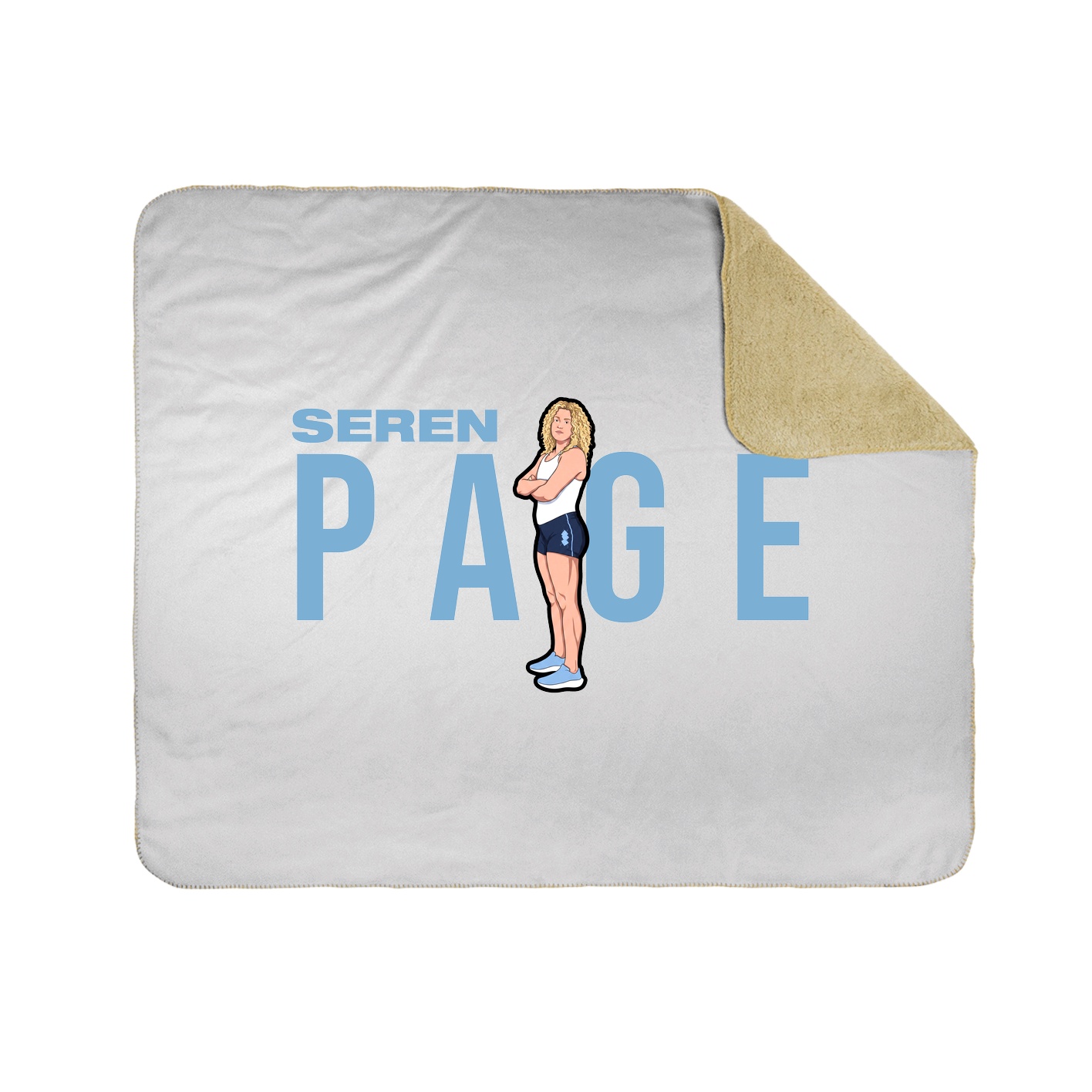 Throw Blanket — Player Name in White