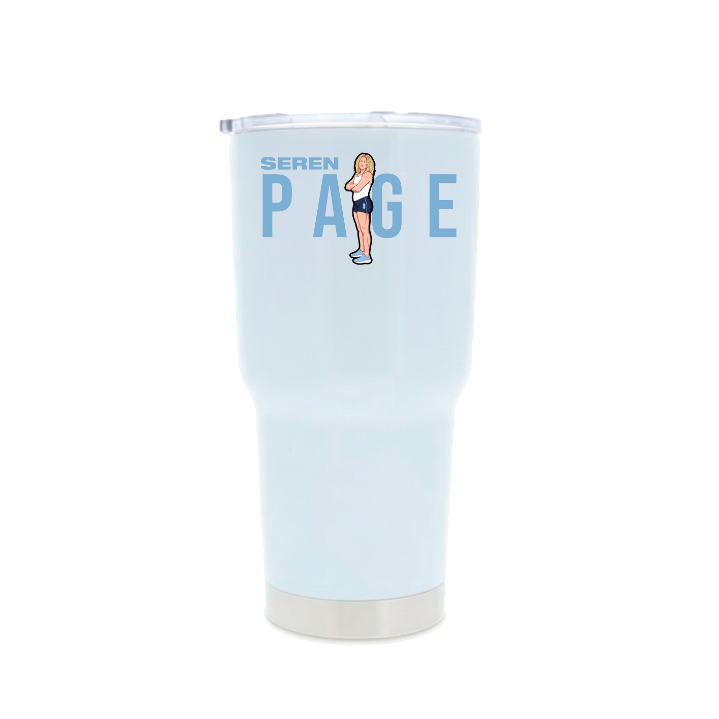 30oz Stainless Steel Tumbler — Player Name in White