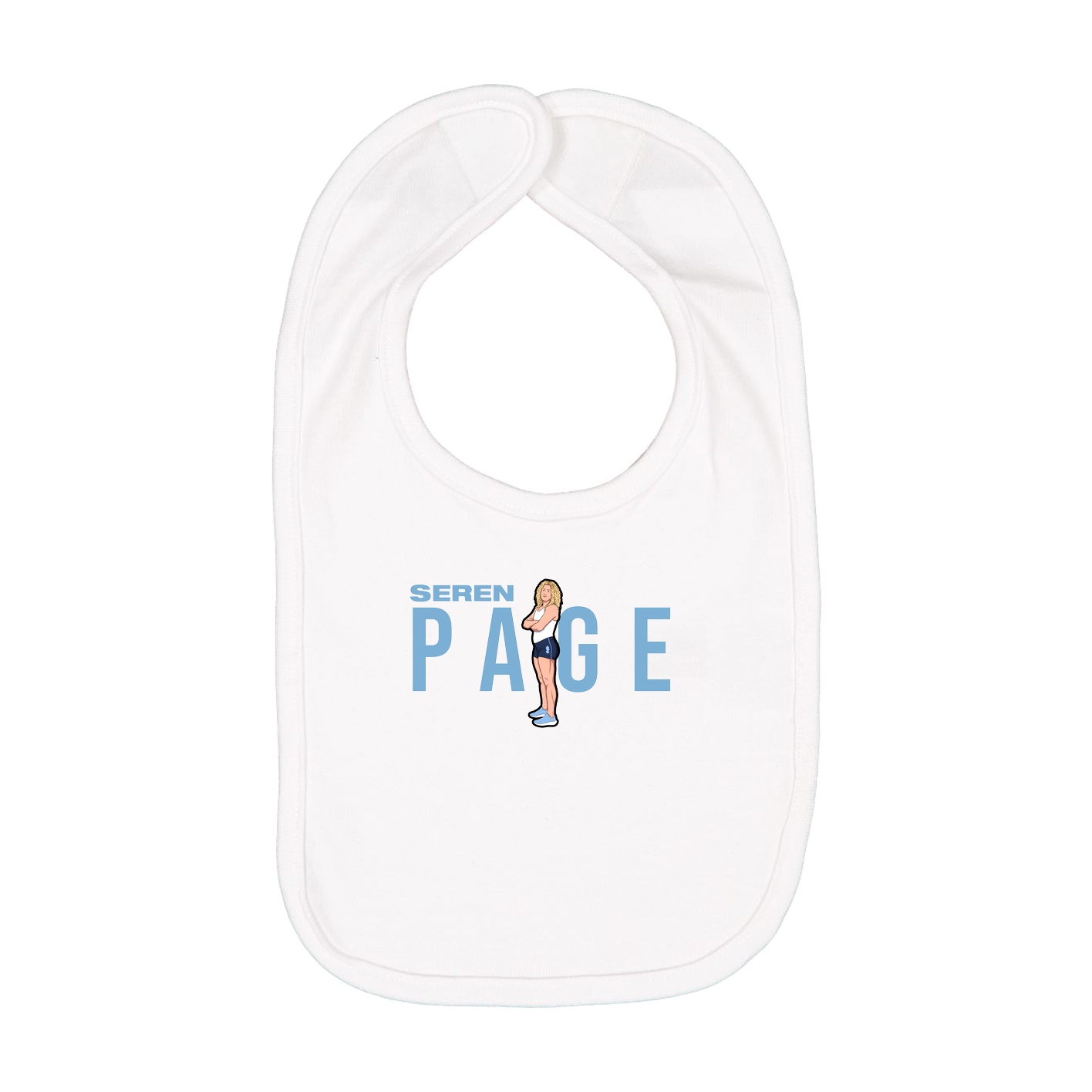 Infant Bib — Player Name in White