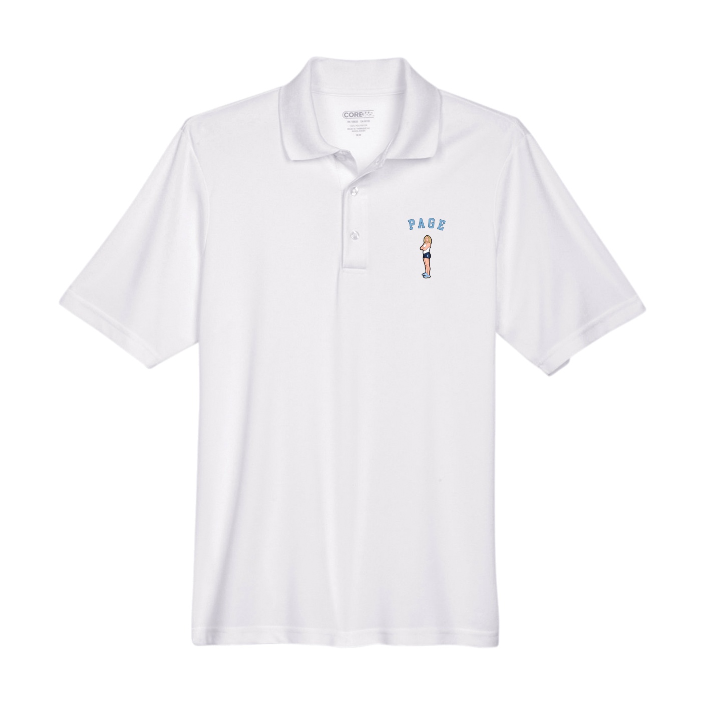 Performance Polo — Shirsey Arch in White
