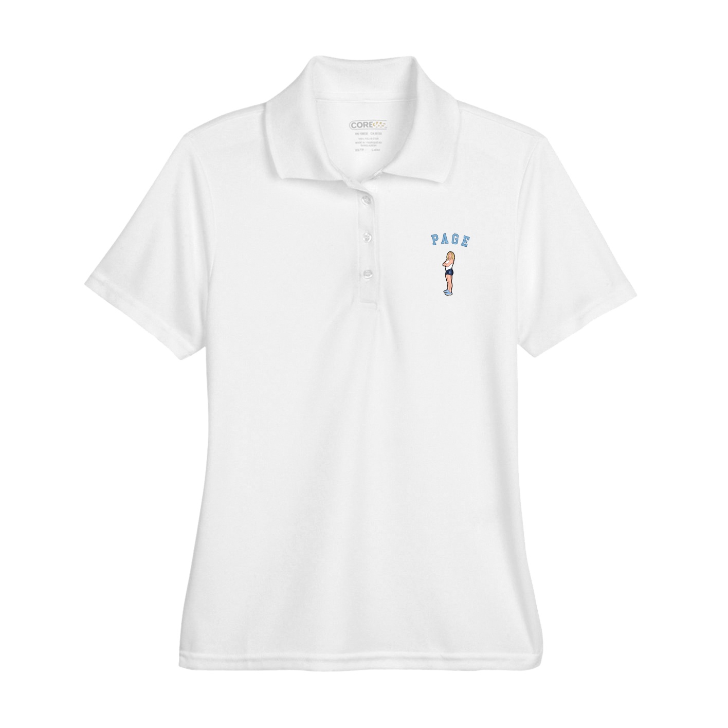 Womens Performance Polo — Shirsey Arch in White