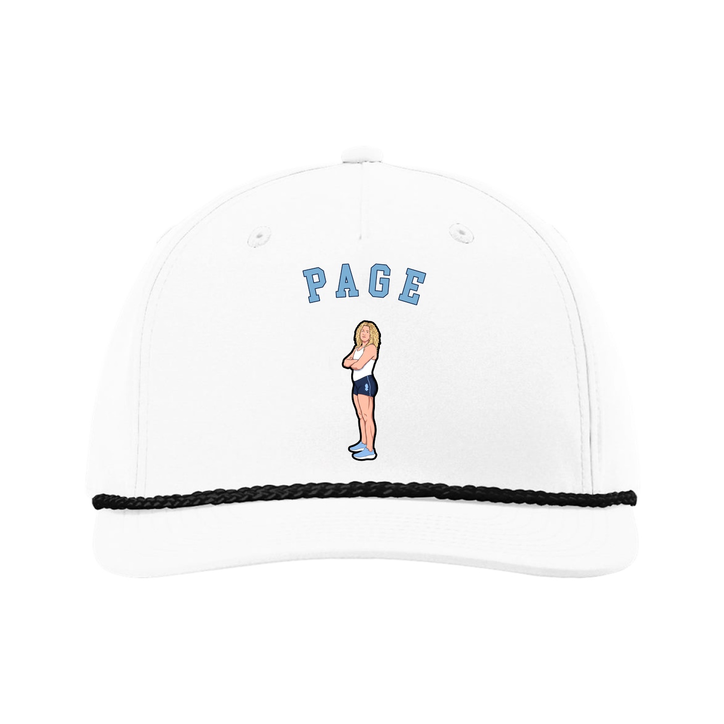Five-Panel Classic Rope Cap — Shirsey Arch in White