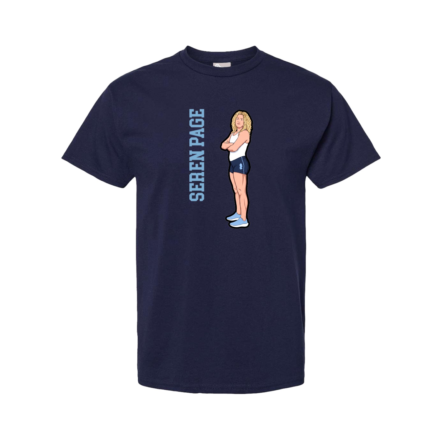 Youth Tee — Name Vertical in Navy