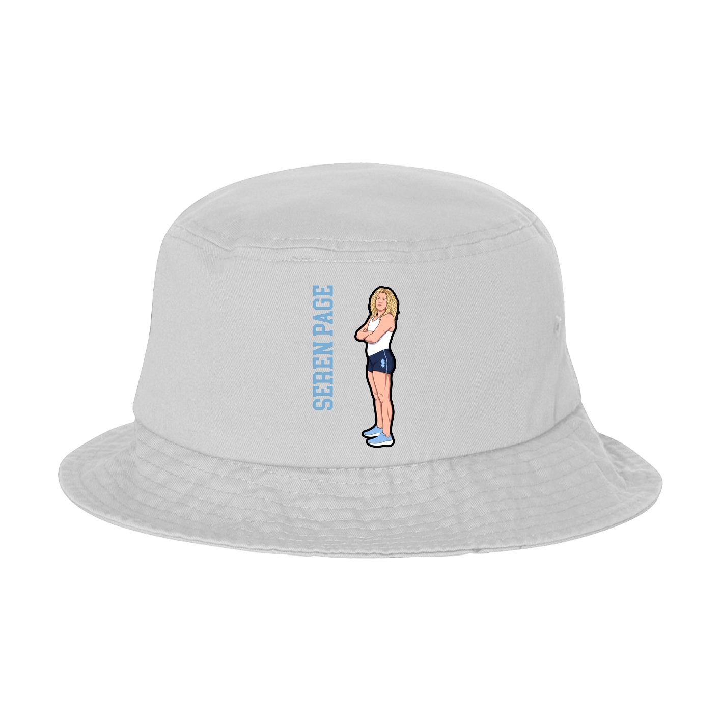 Bucket Cap — Name Vertical in White