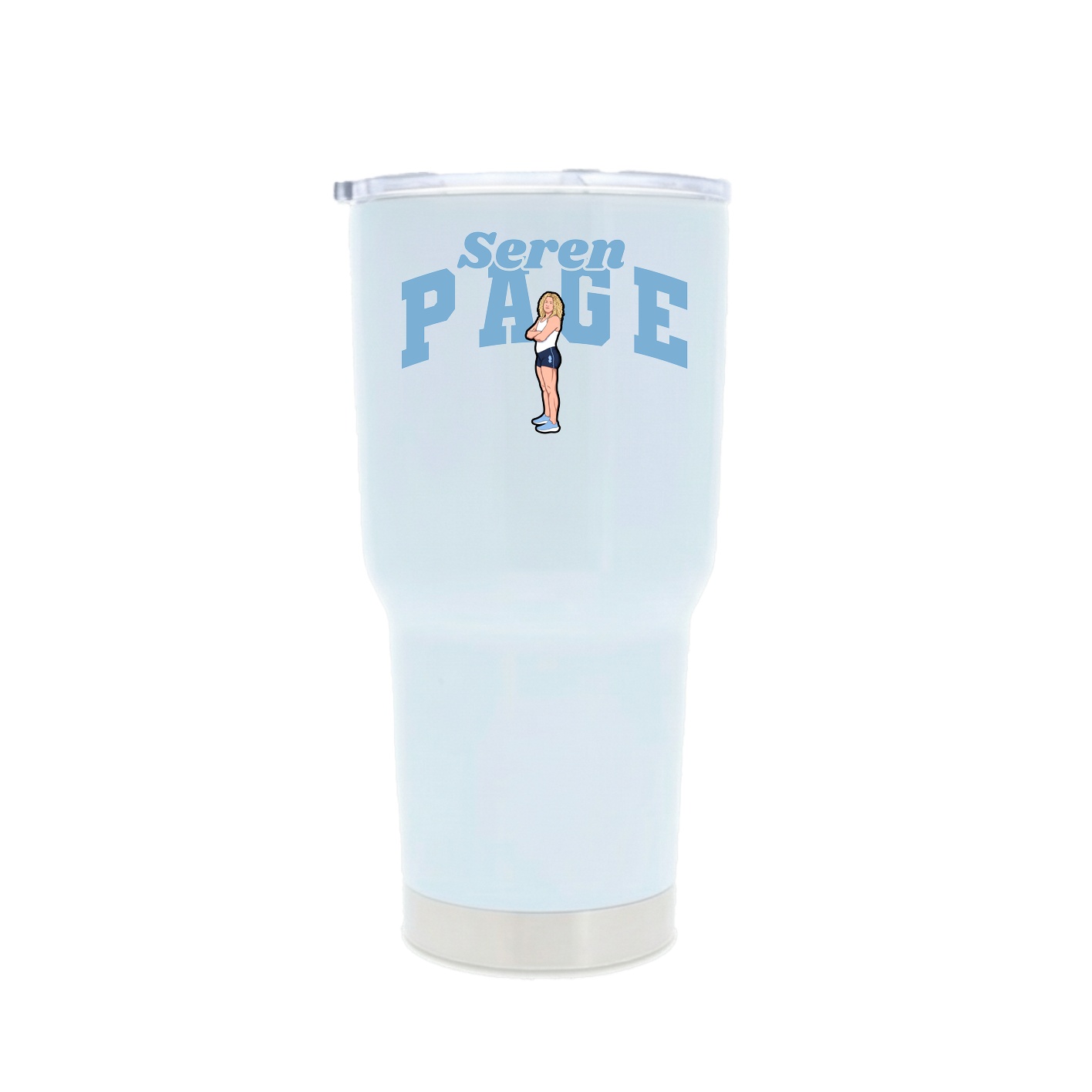 30oz Stainless Steel Tumbler — Signature Arch in White